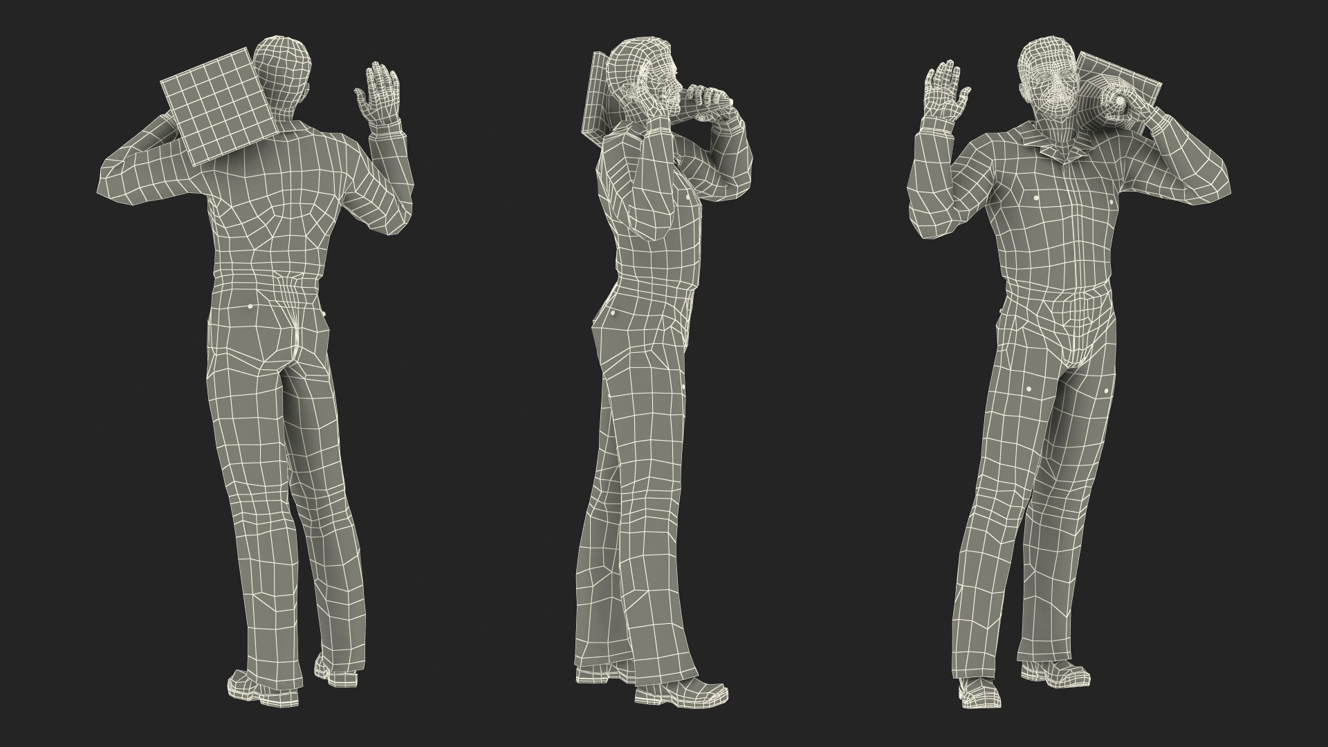 3D model Road Worker Greeting Pose