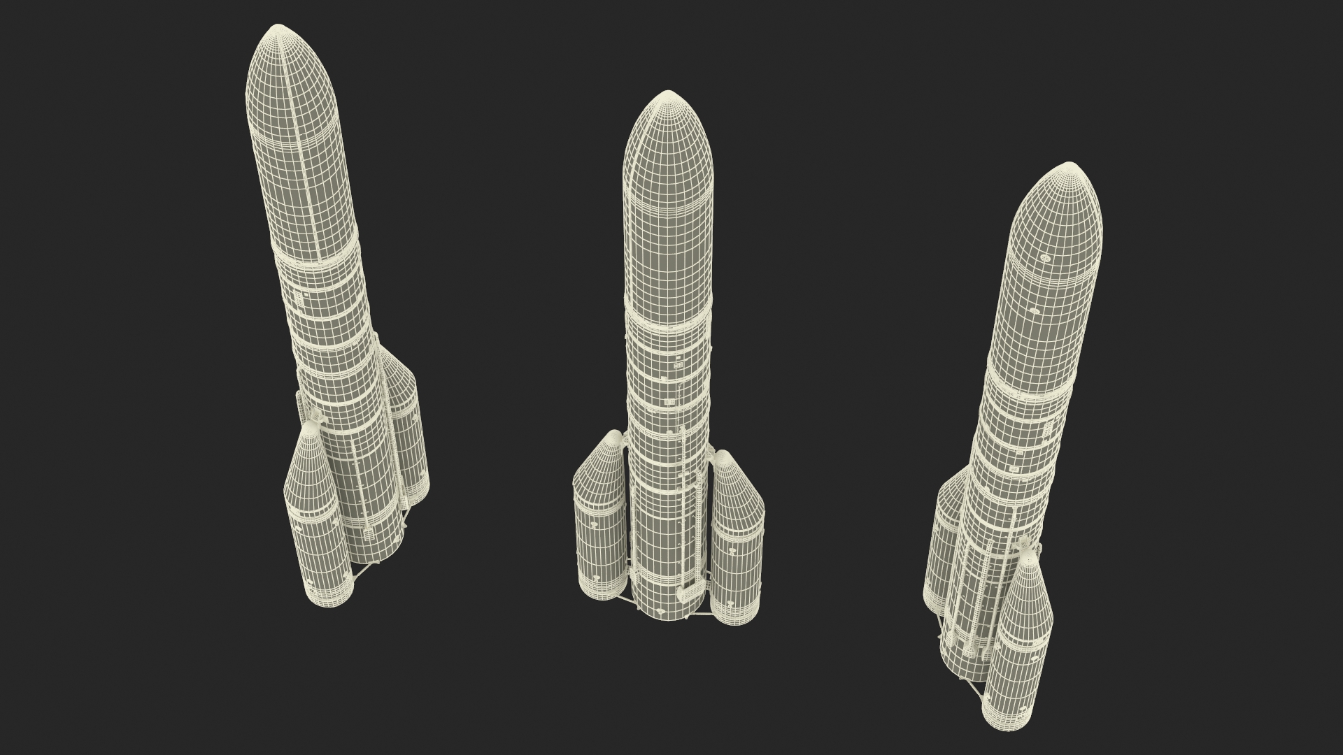 3D ESA Ariane 6 Rocket A62 model
