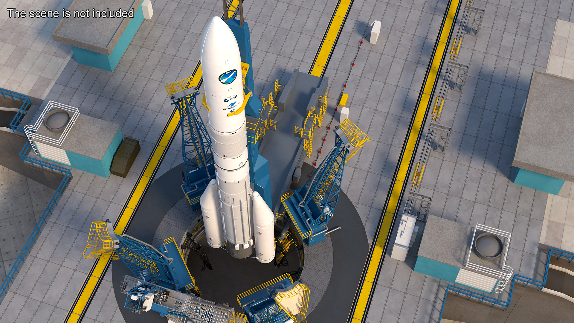3D ESA Ariane 6 Rocket A62 model