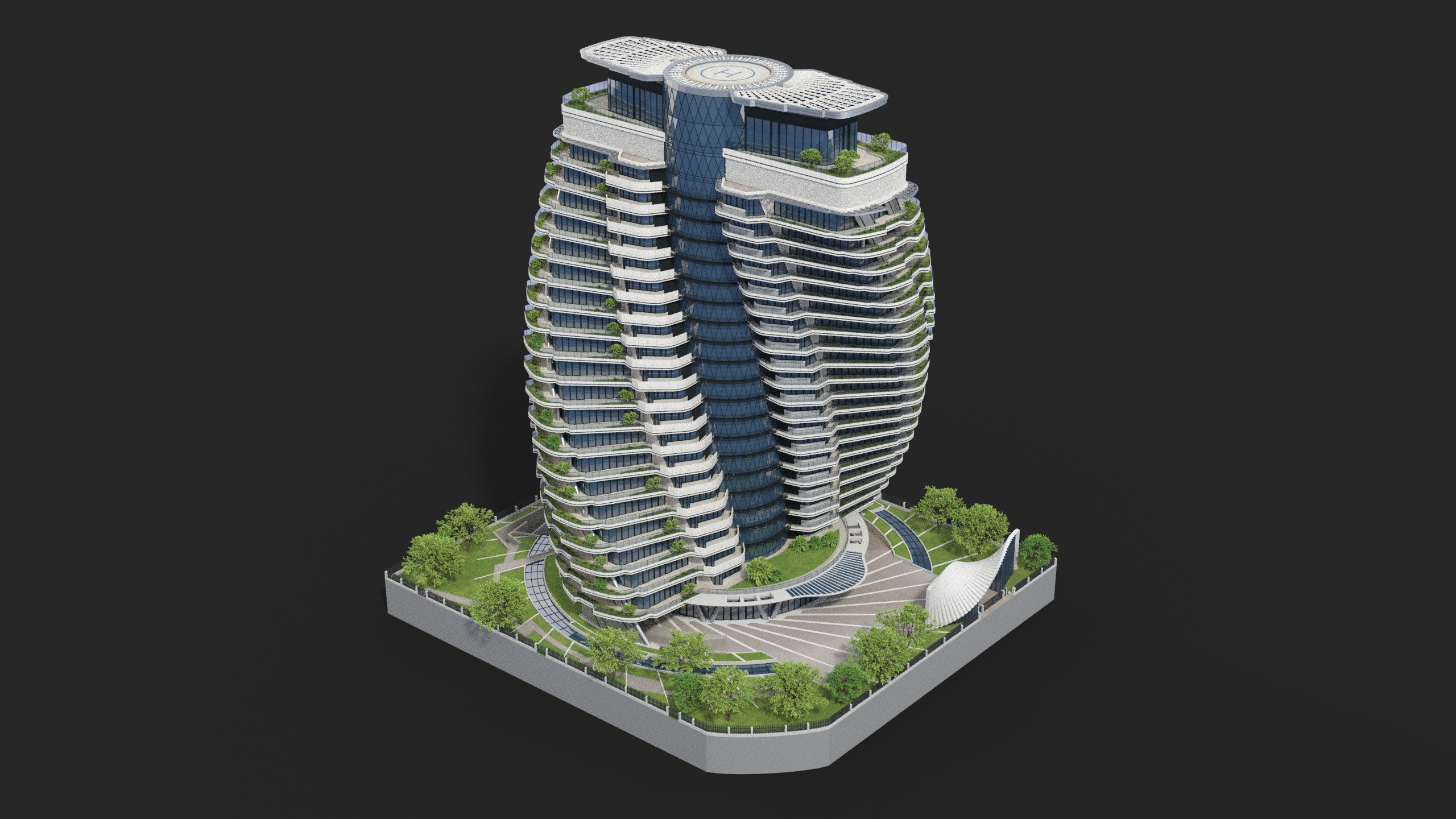 Agora Garden Tower Taipei Taiwan 3D