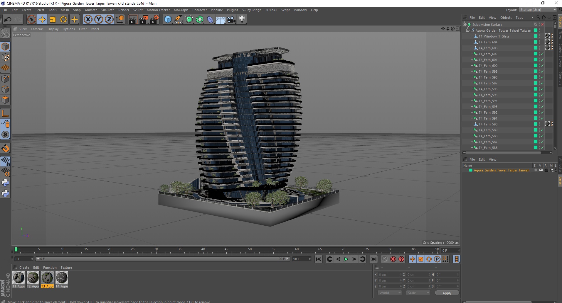Agora Garden Tower Taipei Taiwan 3D