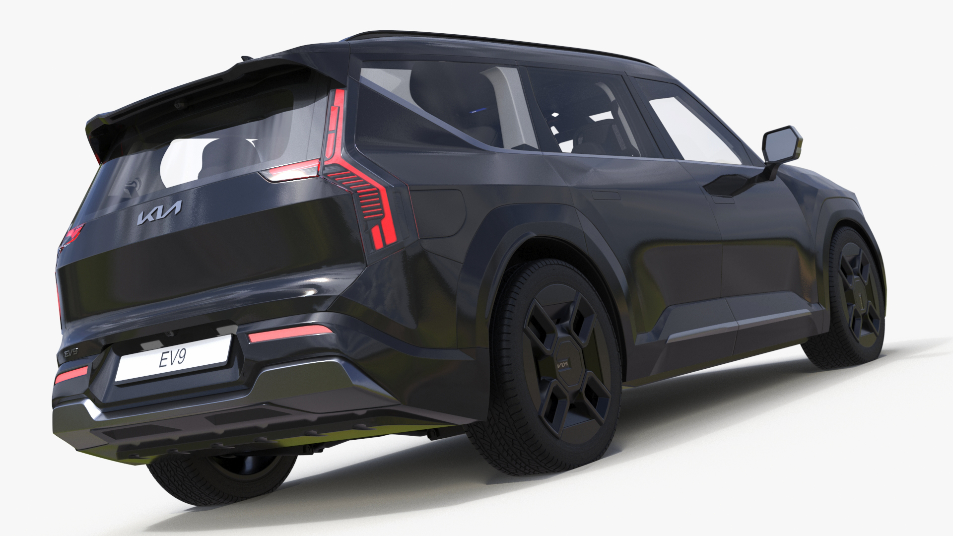 KIA EV9 Luxury SUV Black 3D model