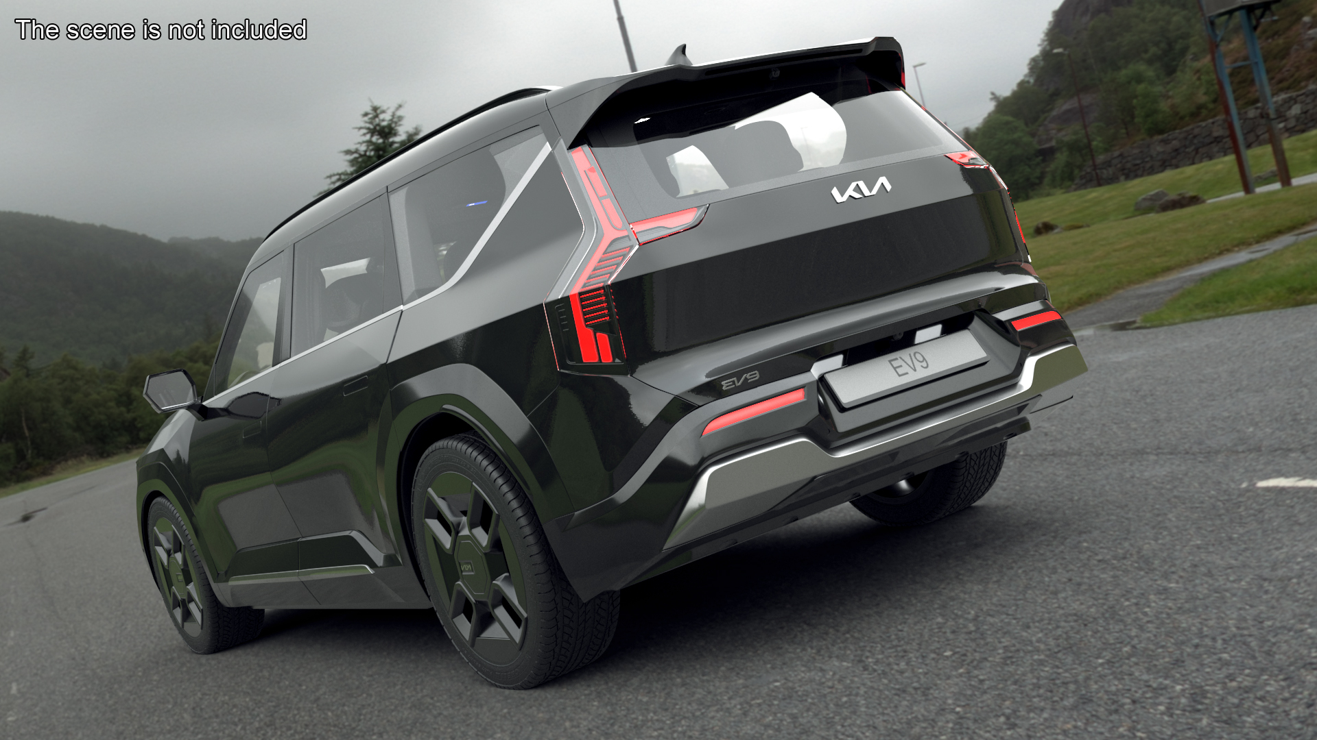 KIA EV9 Luxury SUV Black 3D model