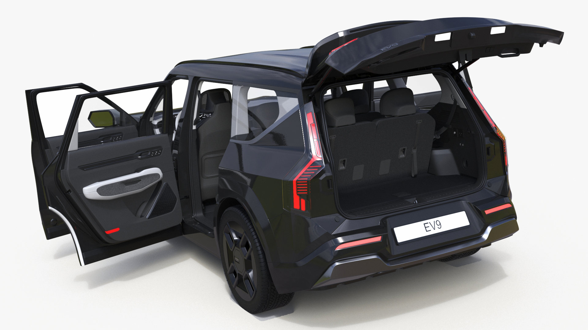 KIA EV9 Luxury SUV Black 3D model