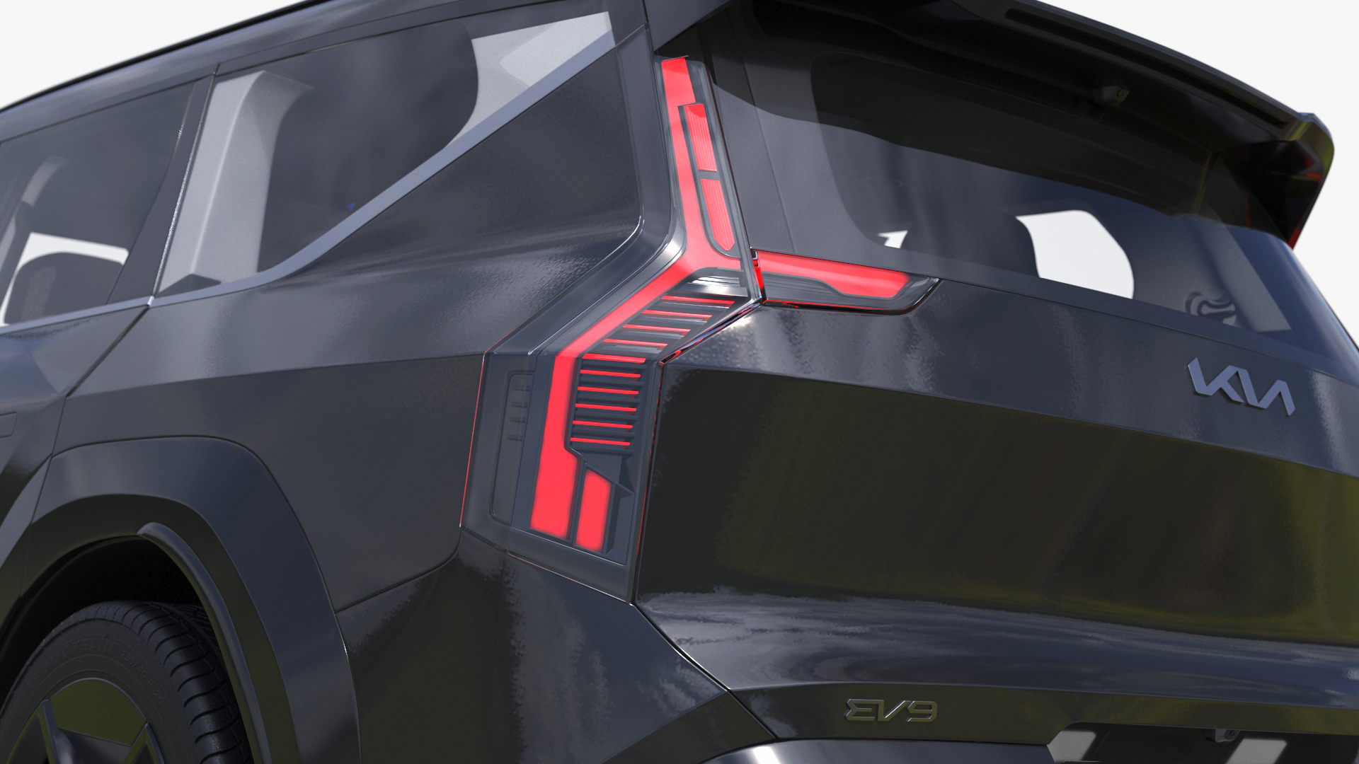 KIA EV9 Luxury SUV Black 3D model