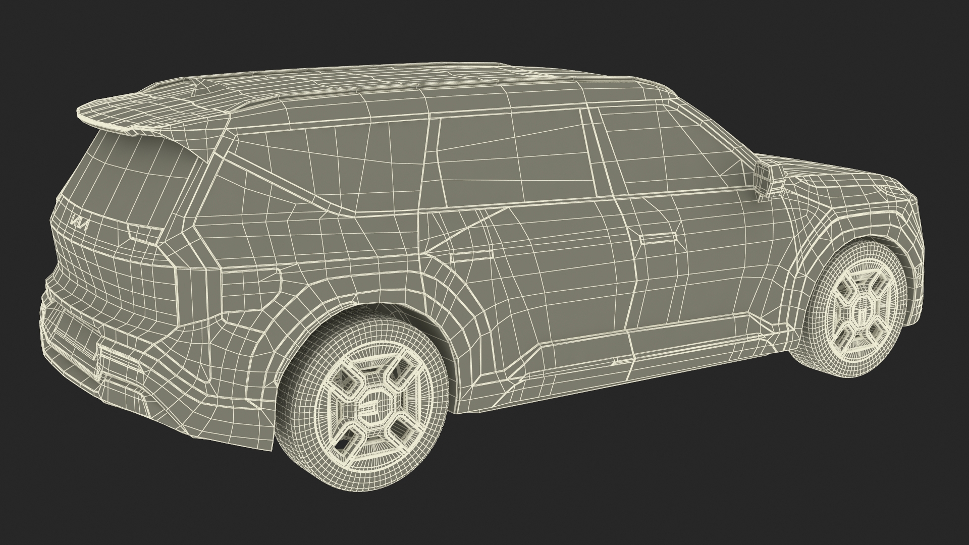 KIA EV9 Luxury SUV Black 3D model