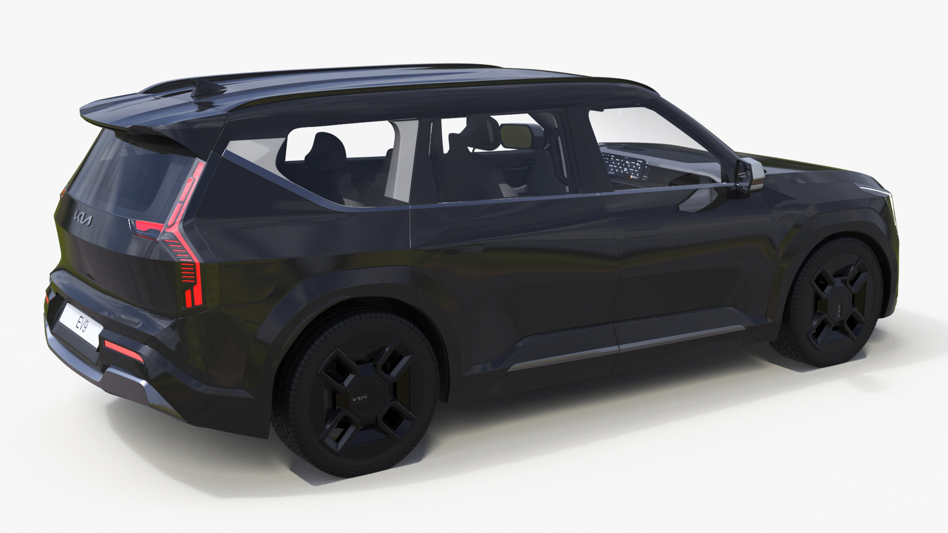 KIA EV9 Luxury SUV Black 3D model