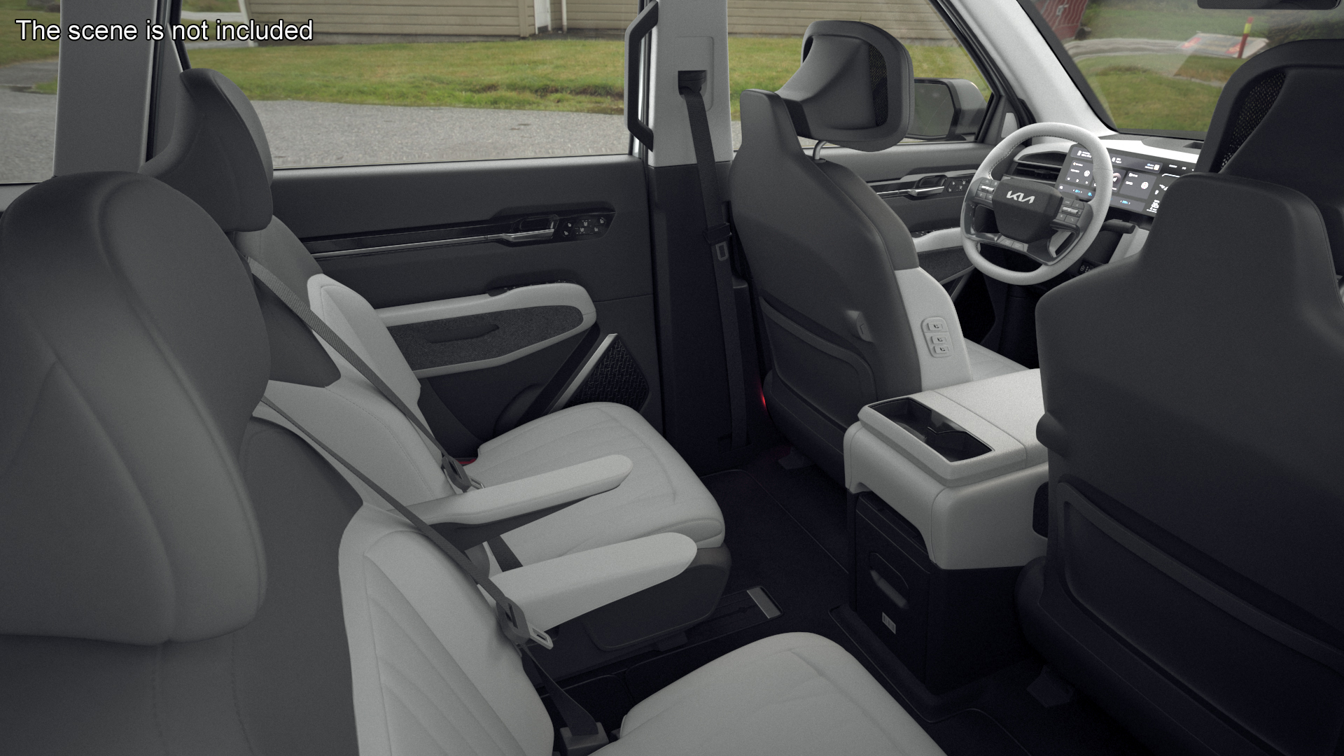 KIA EV9 Luxury SUV Black 3D model
