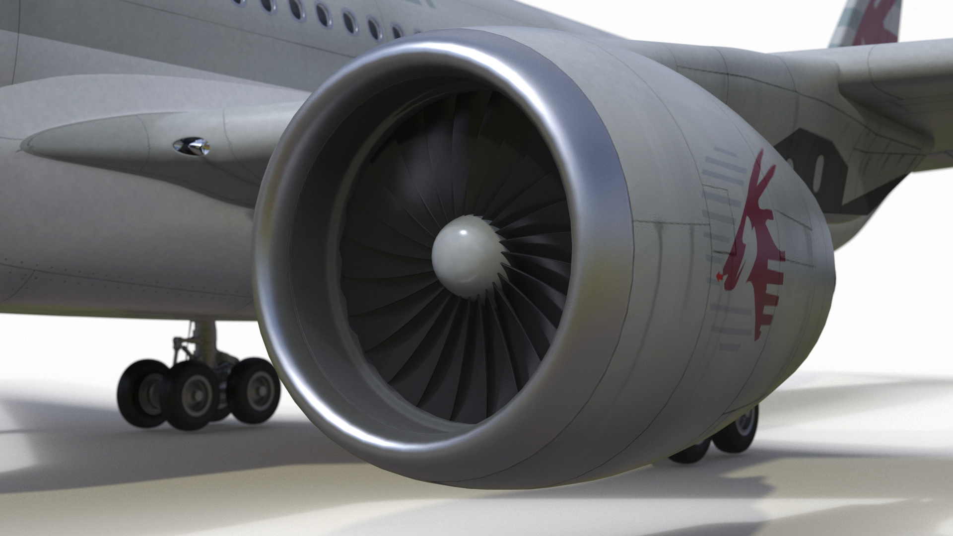 3D Qatar Airways Airbus A330-300 Rigged