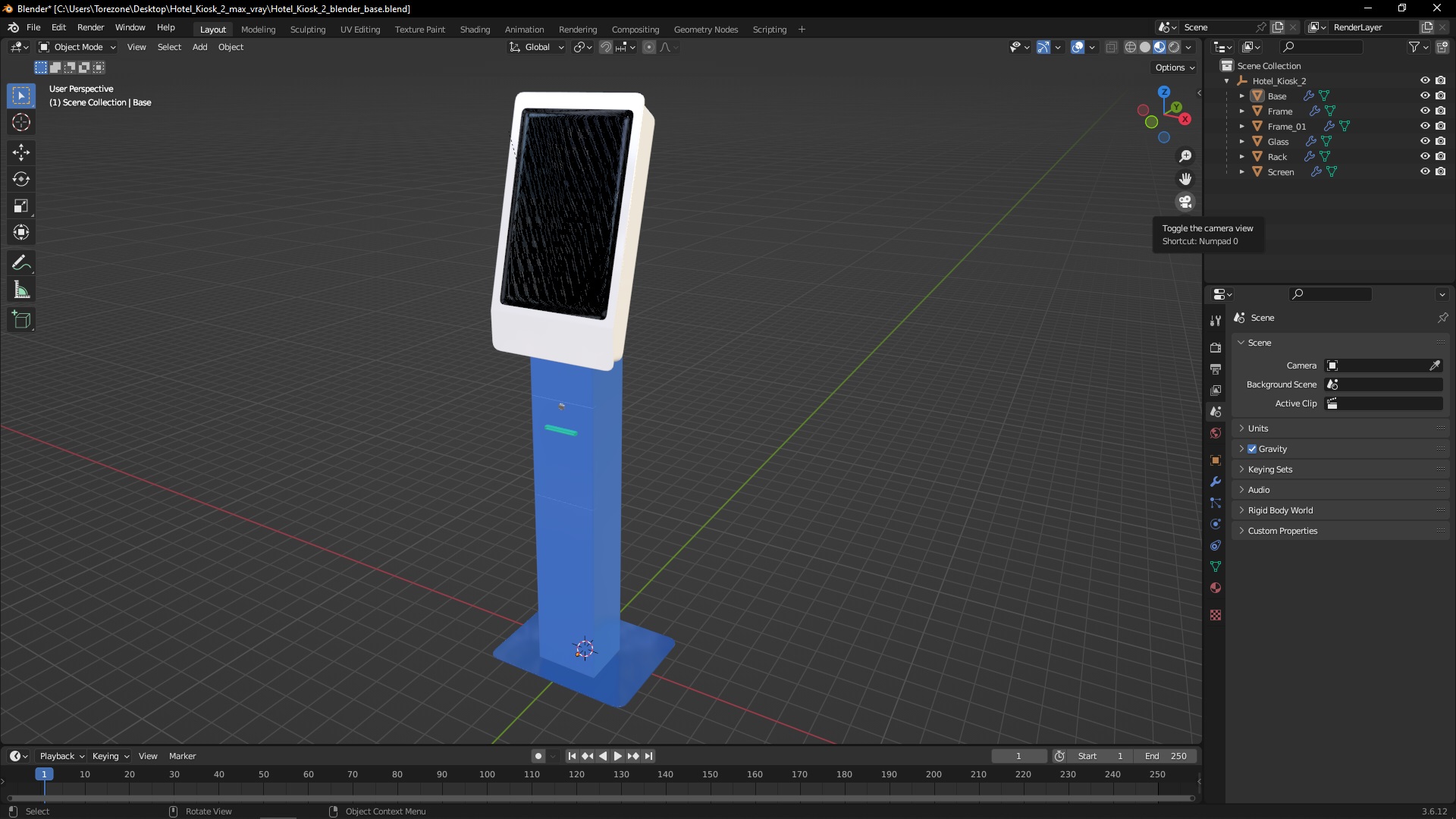 3D Hotel Kiosk 2 model
