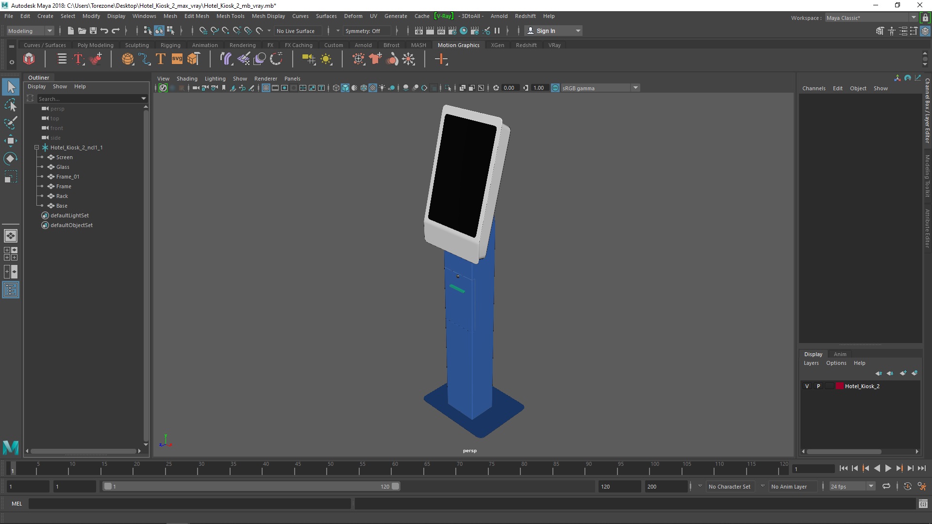 3D Hotel Kiosk 2 model