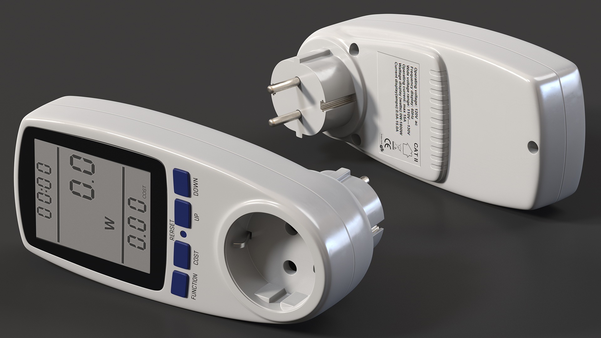 3D Electricity Usage Monitor EU Plug model