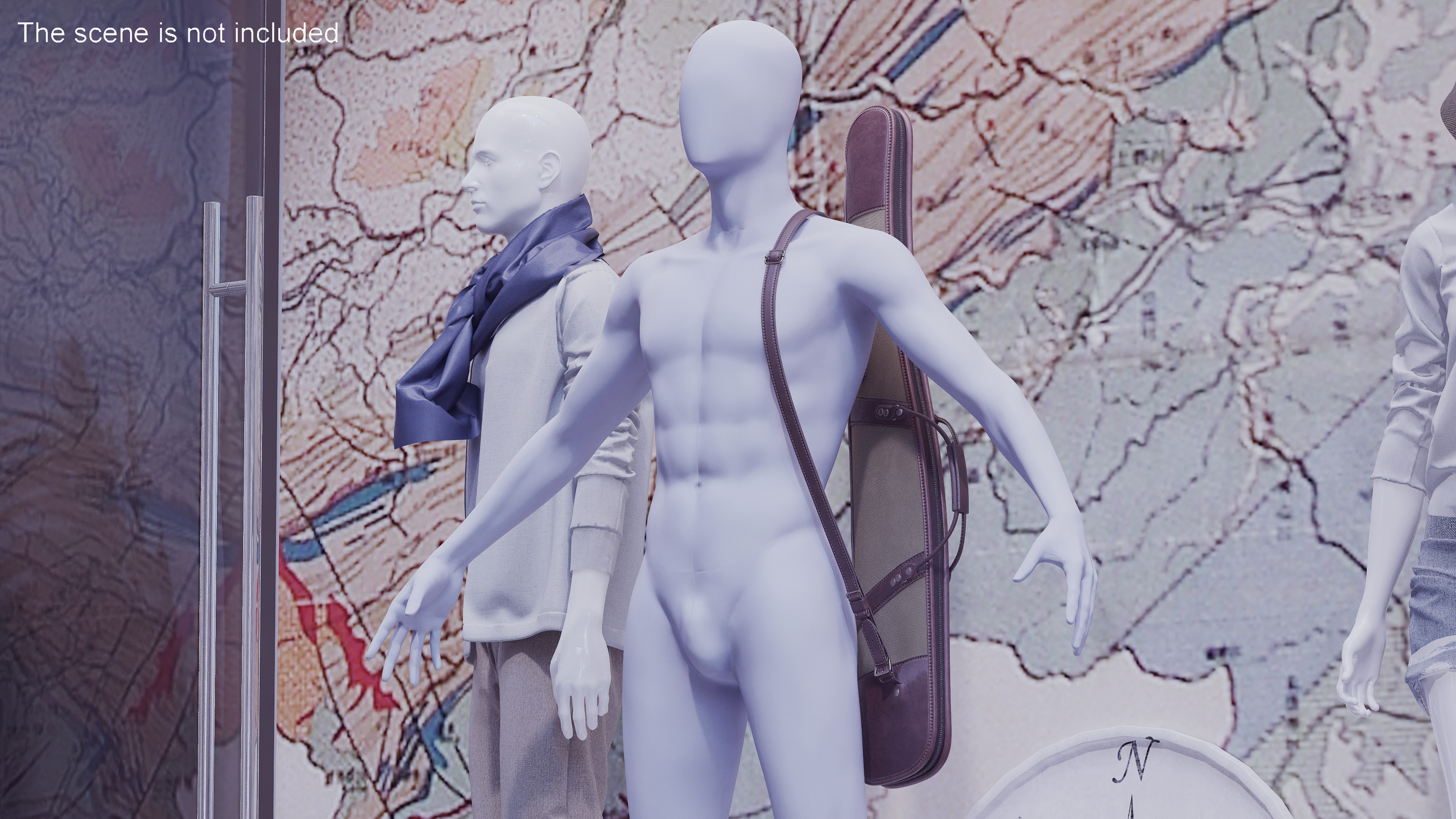 3D Hunter Gun Case on Mannequin model
