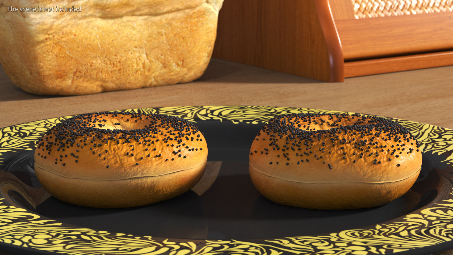 Poppy Seed Bagels 3D