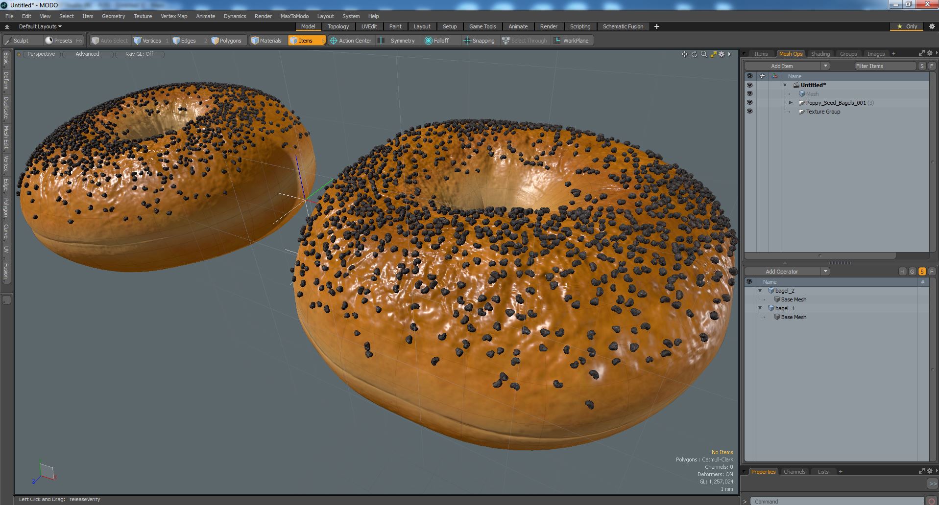 Poppy Seed Bagels 3D