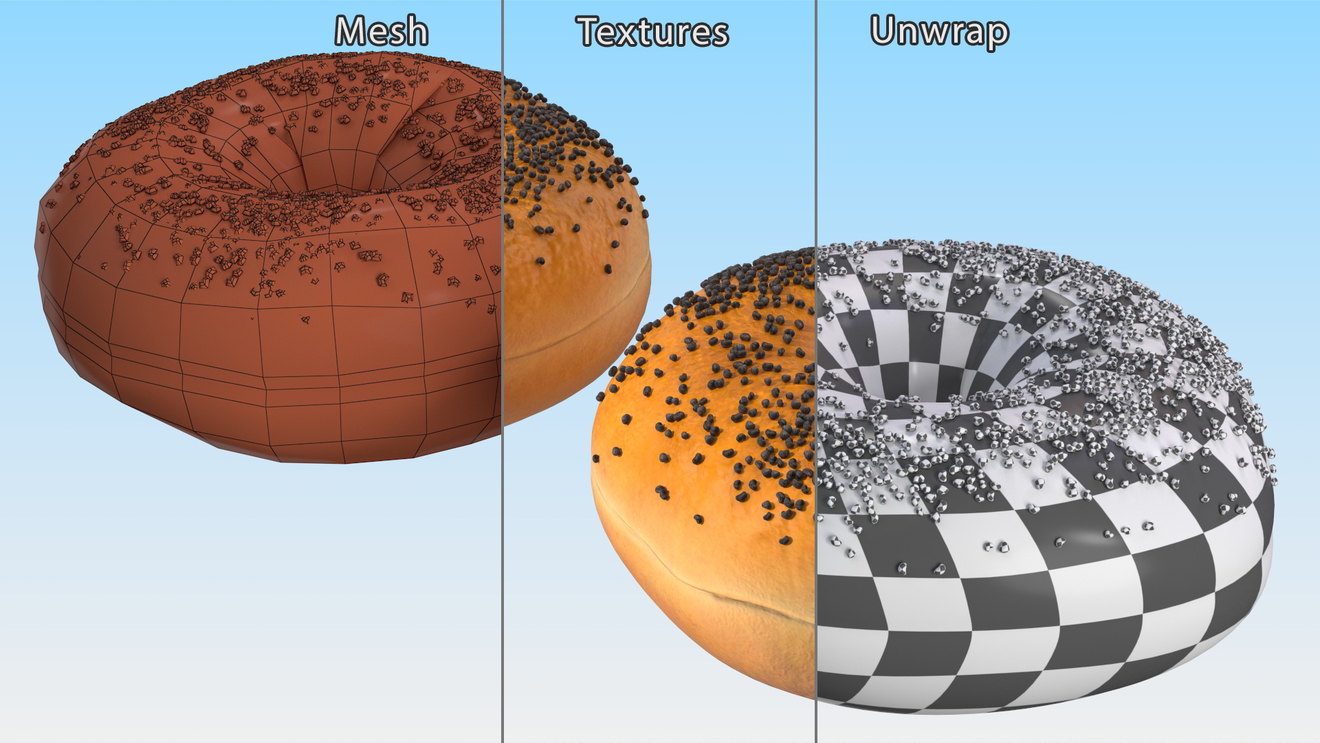 Poppy Seed Bagels 3D