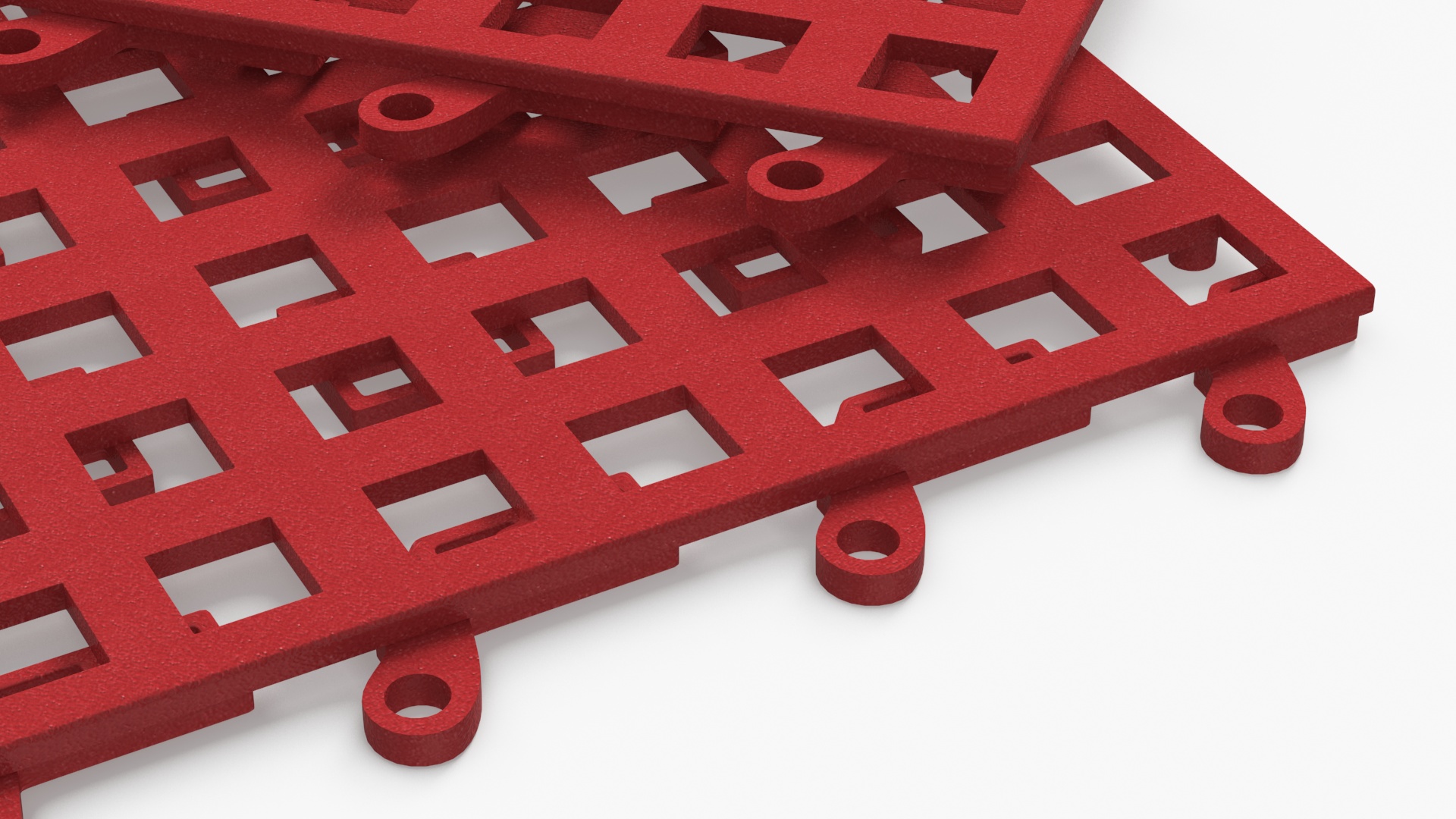 PVC Floor Mat Red 3D
