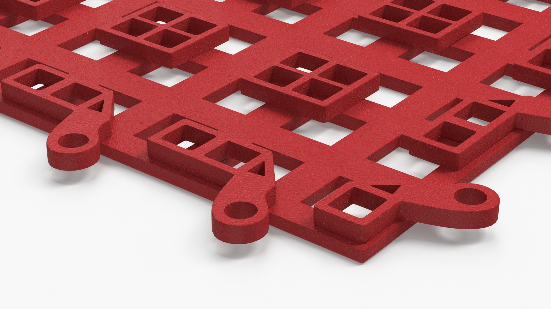 PVC Floor Mat Red 3D