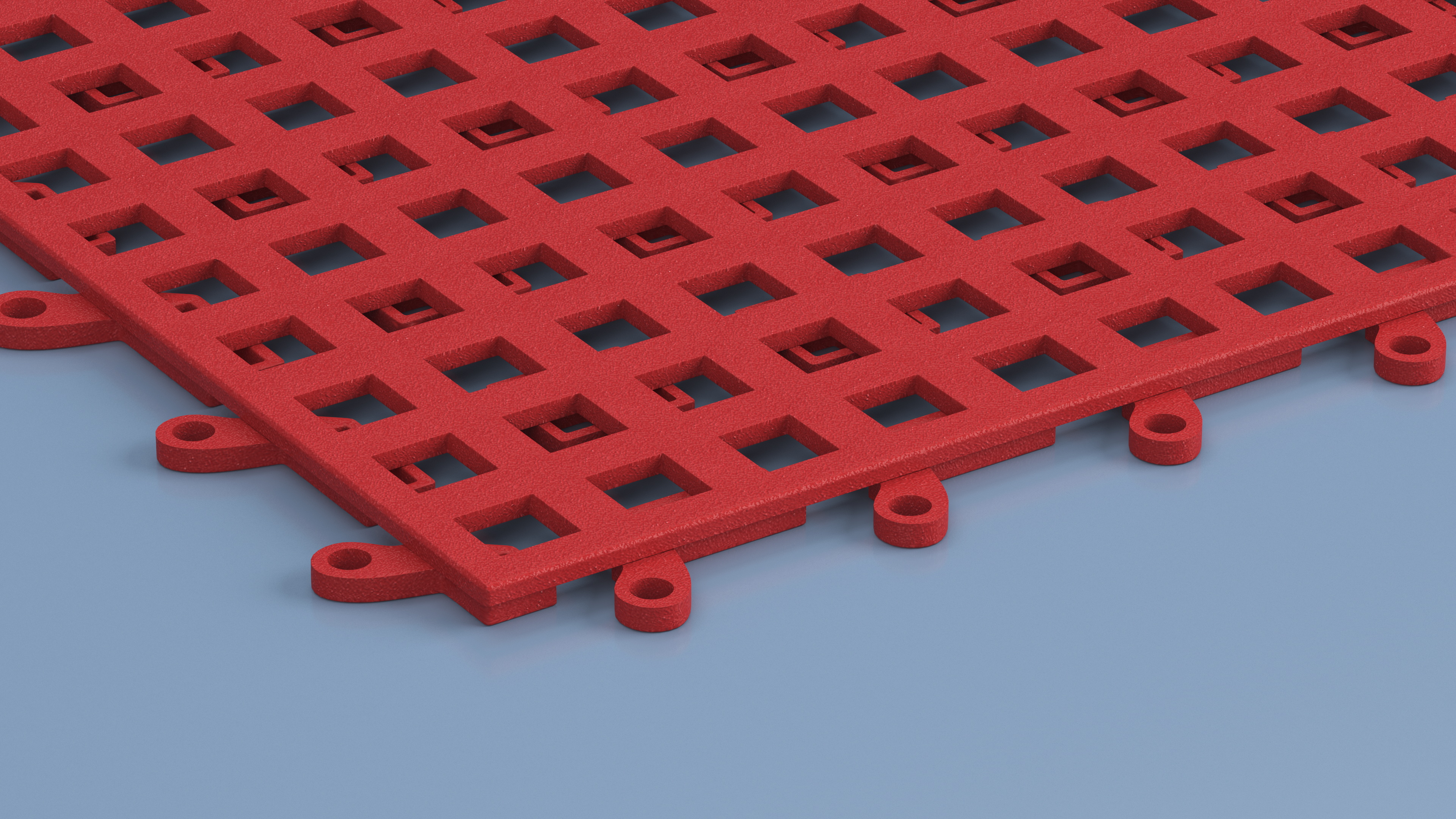 PVC Floor Mat Red 3D