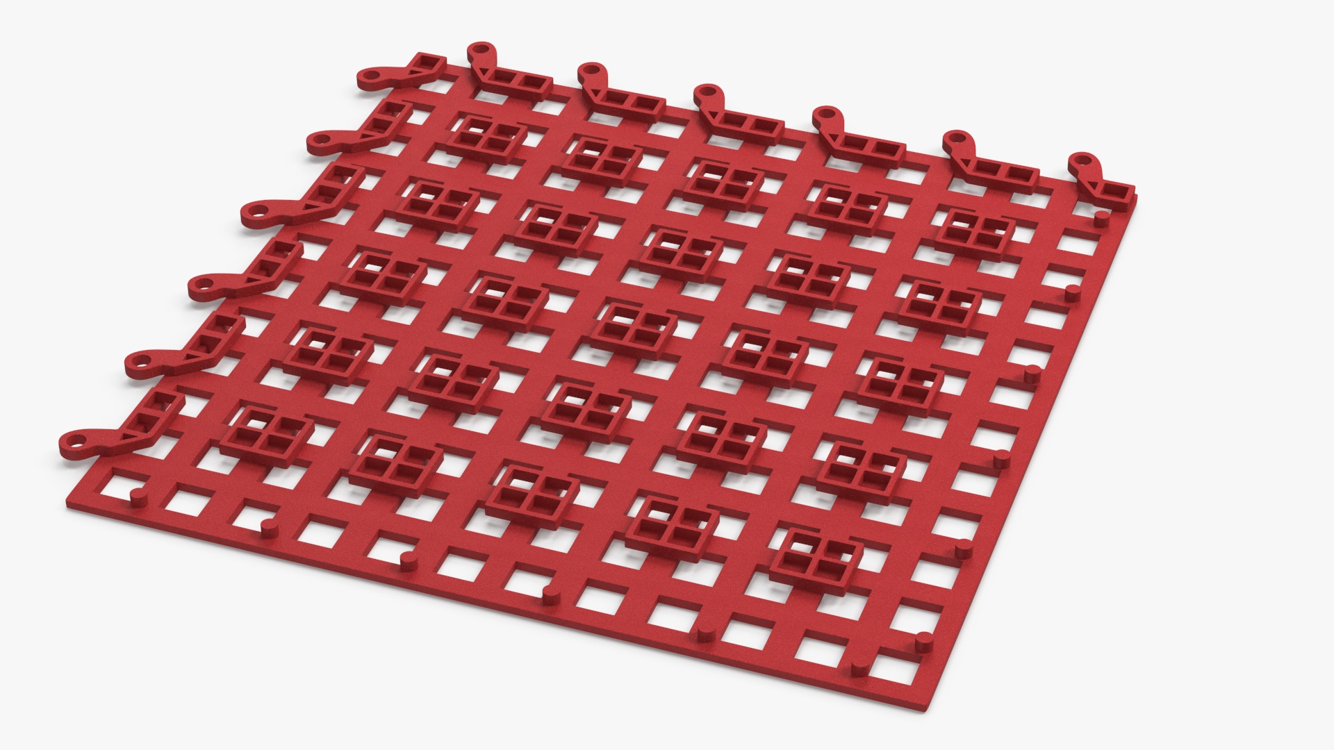 PVC Floor Mat Red 3D