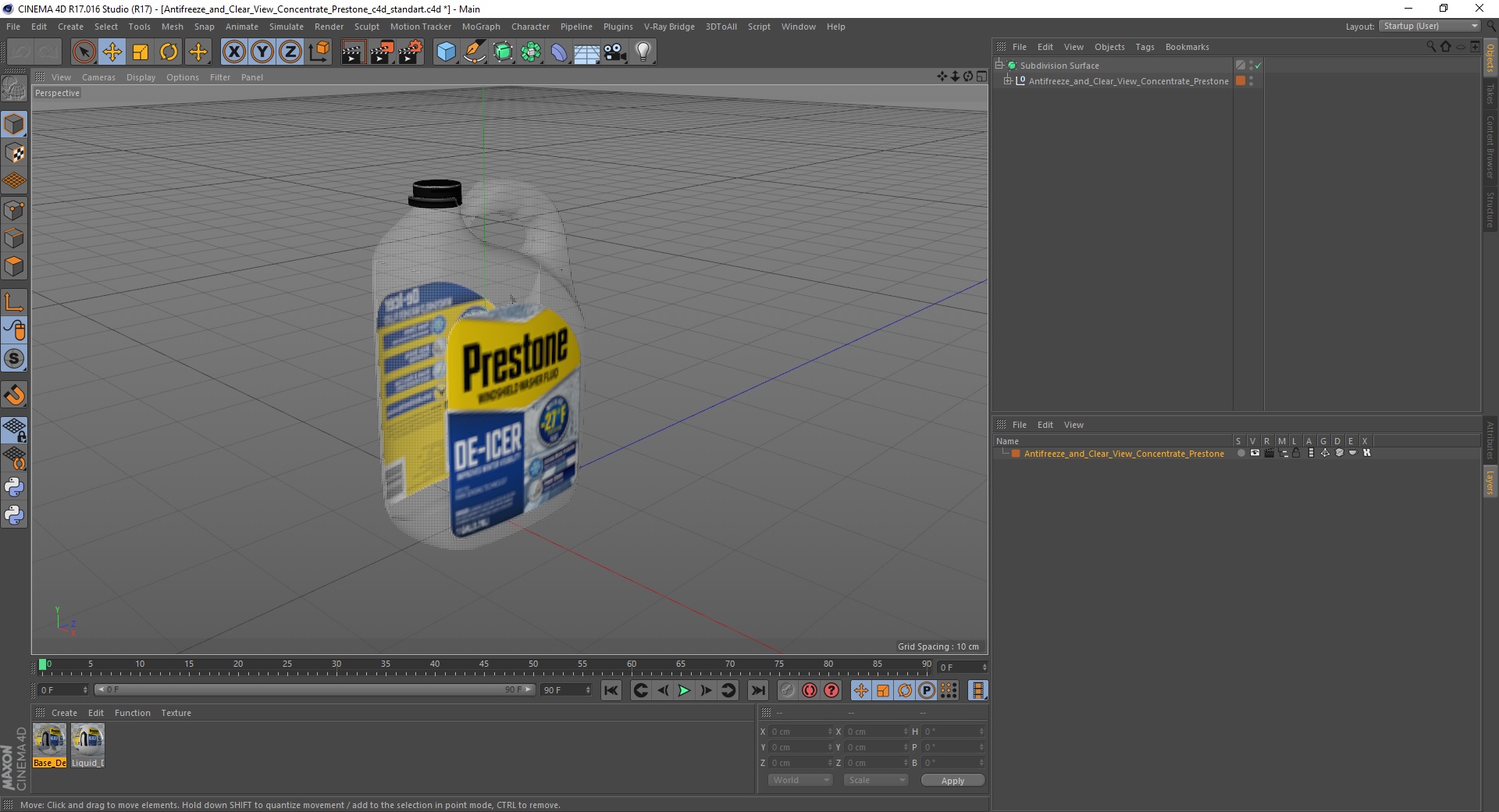 3D Antifreeze and Clear View Concentrate Prestone