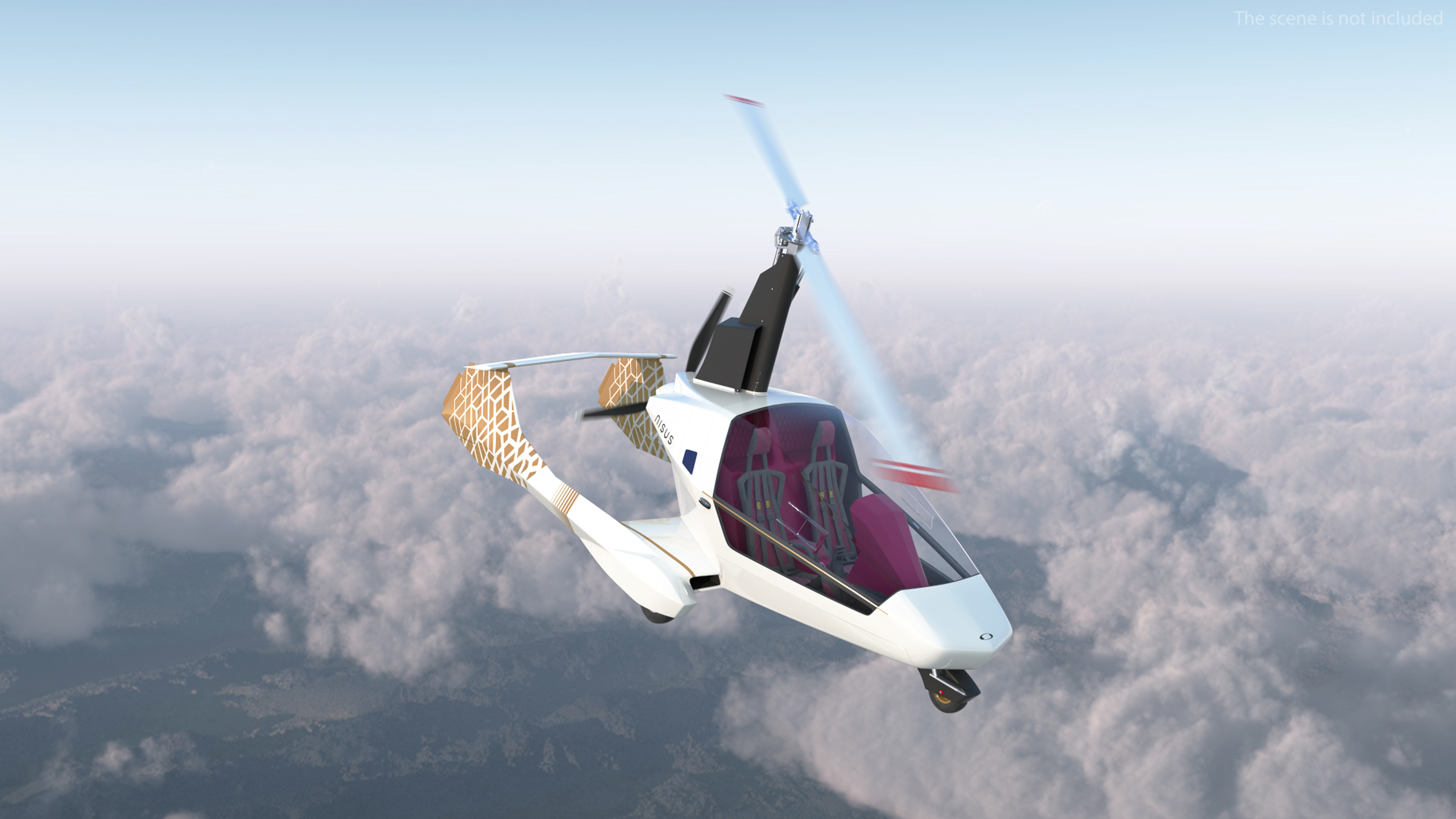 3D Nisus Gyroplane Rigged for Cinema 4D