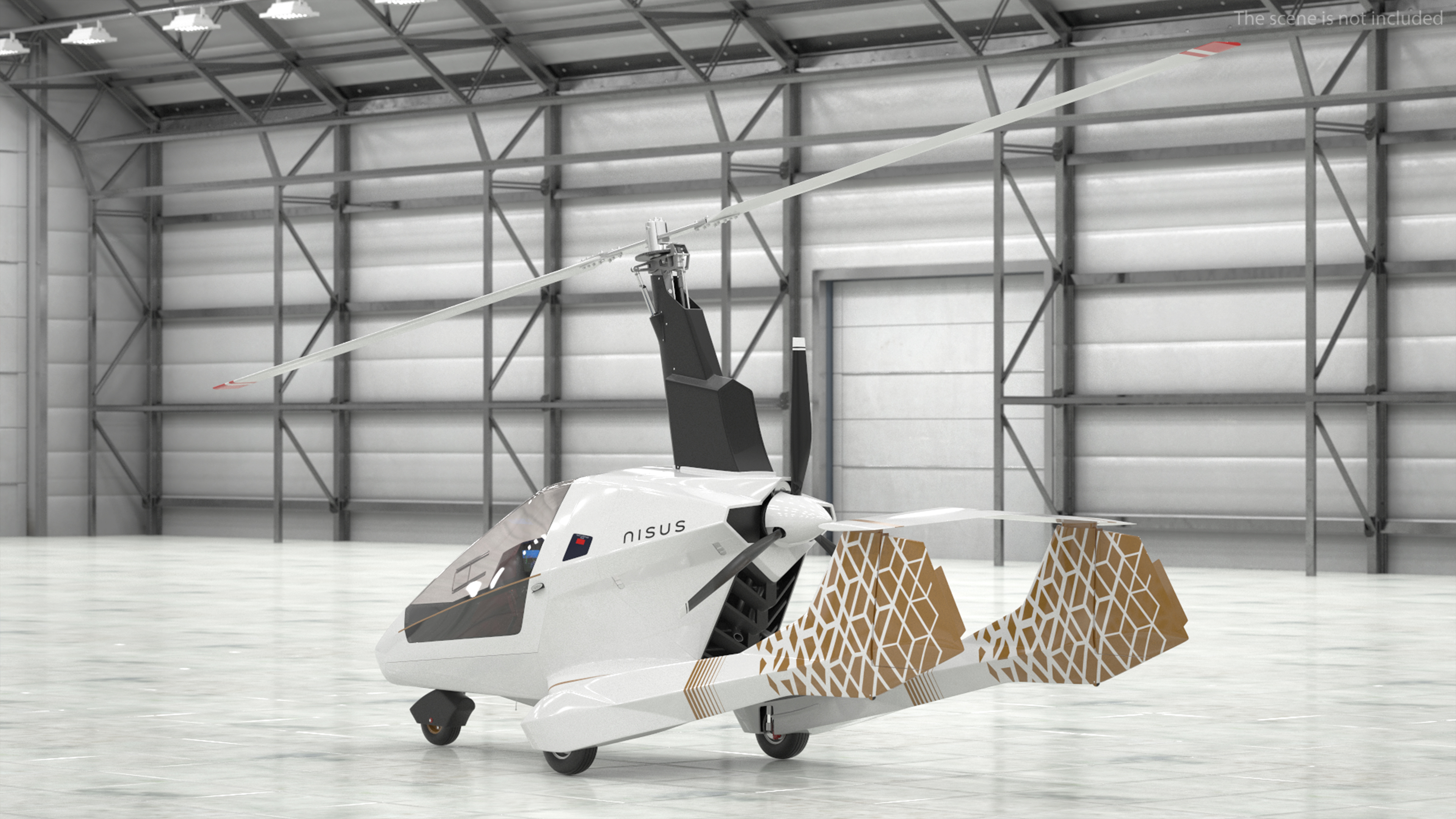3D Nisus Gyroplane Rigged for Cinema 4D
