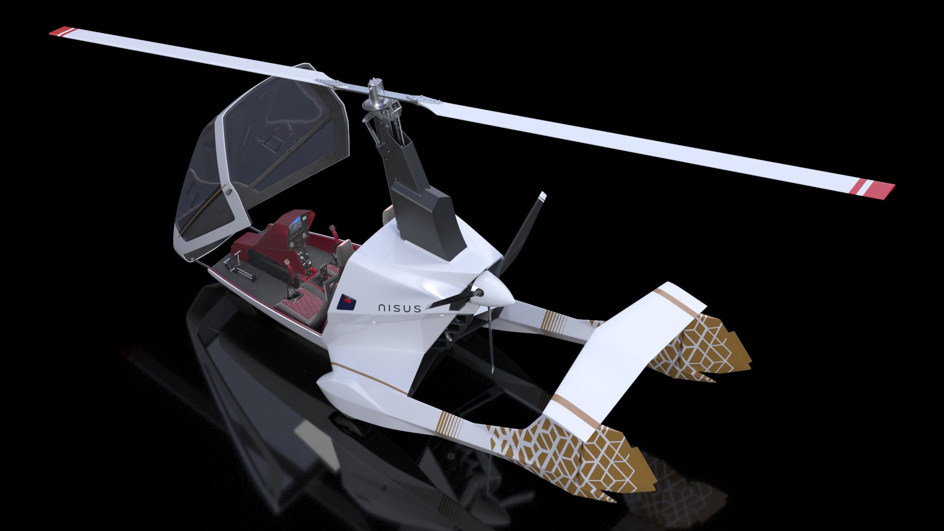 3D Nisus Gyroplane Rigged for Cinema 4D