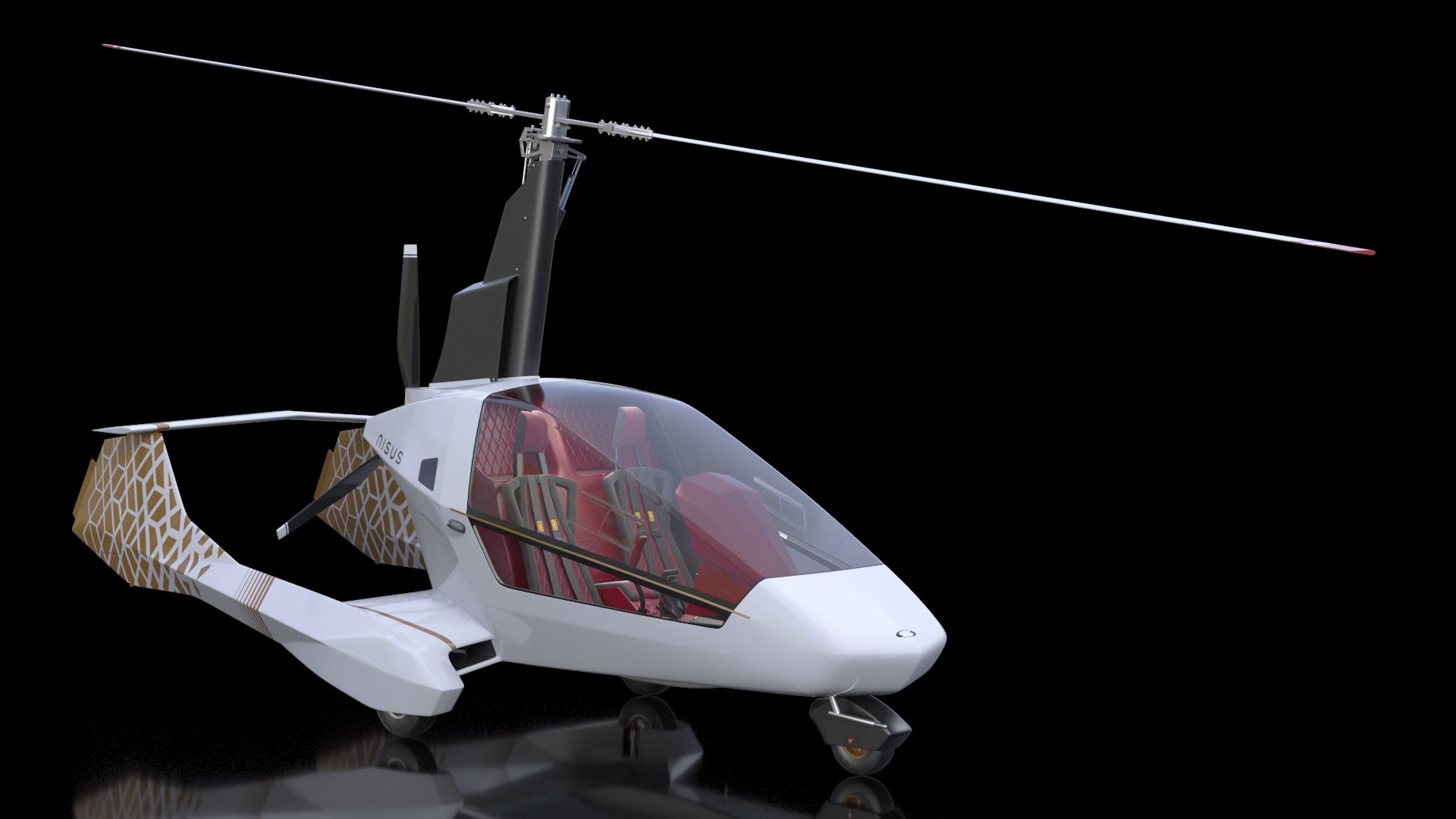 3D Nisus Gyroplane Rigged for Cinema 4D