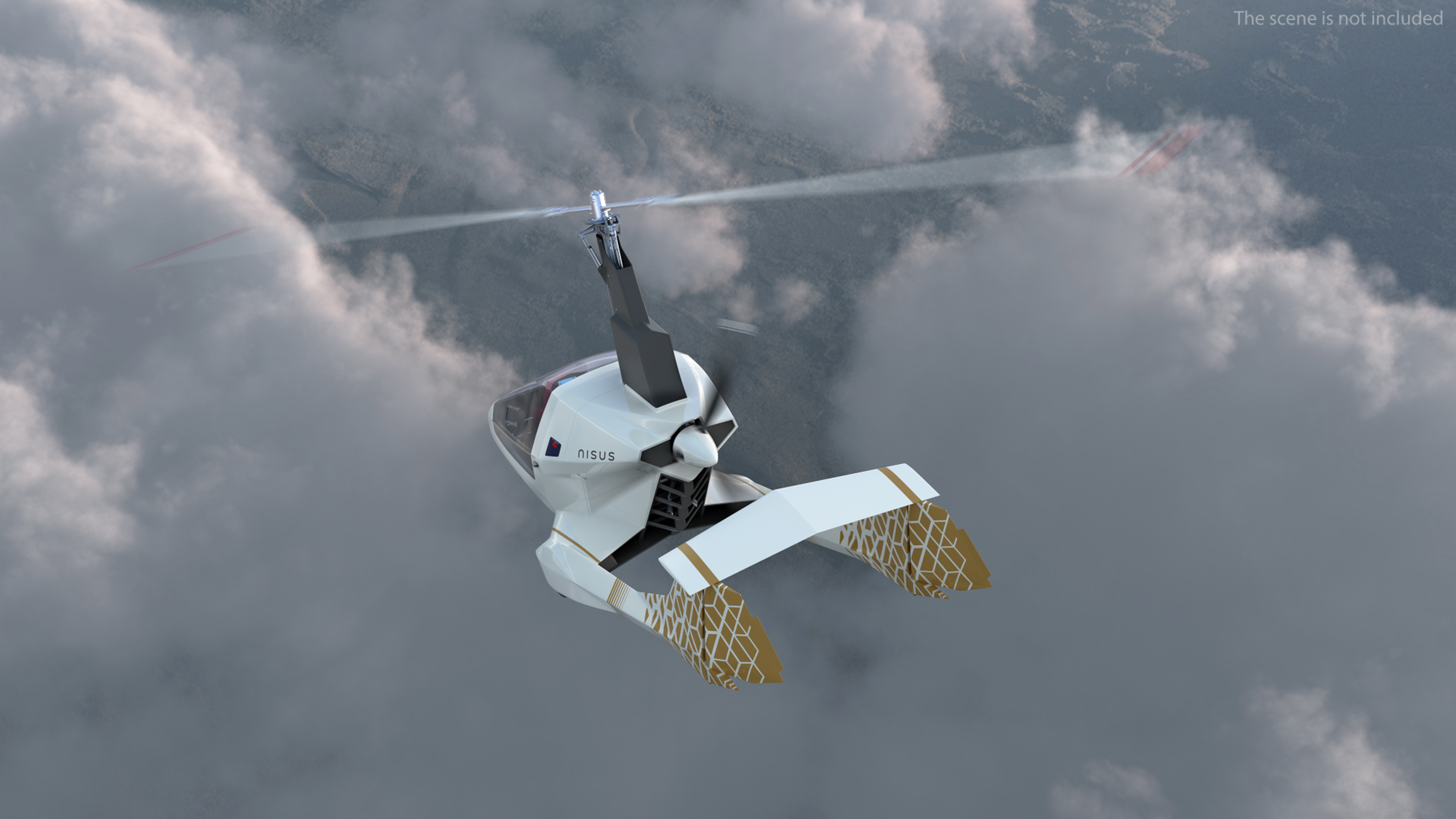 3D Nisus Gyroplane Rigged for Cinema 4D