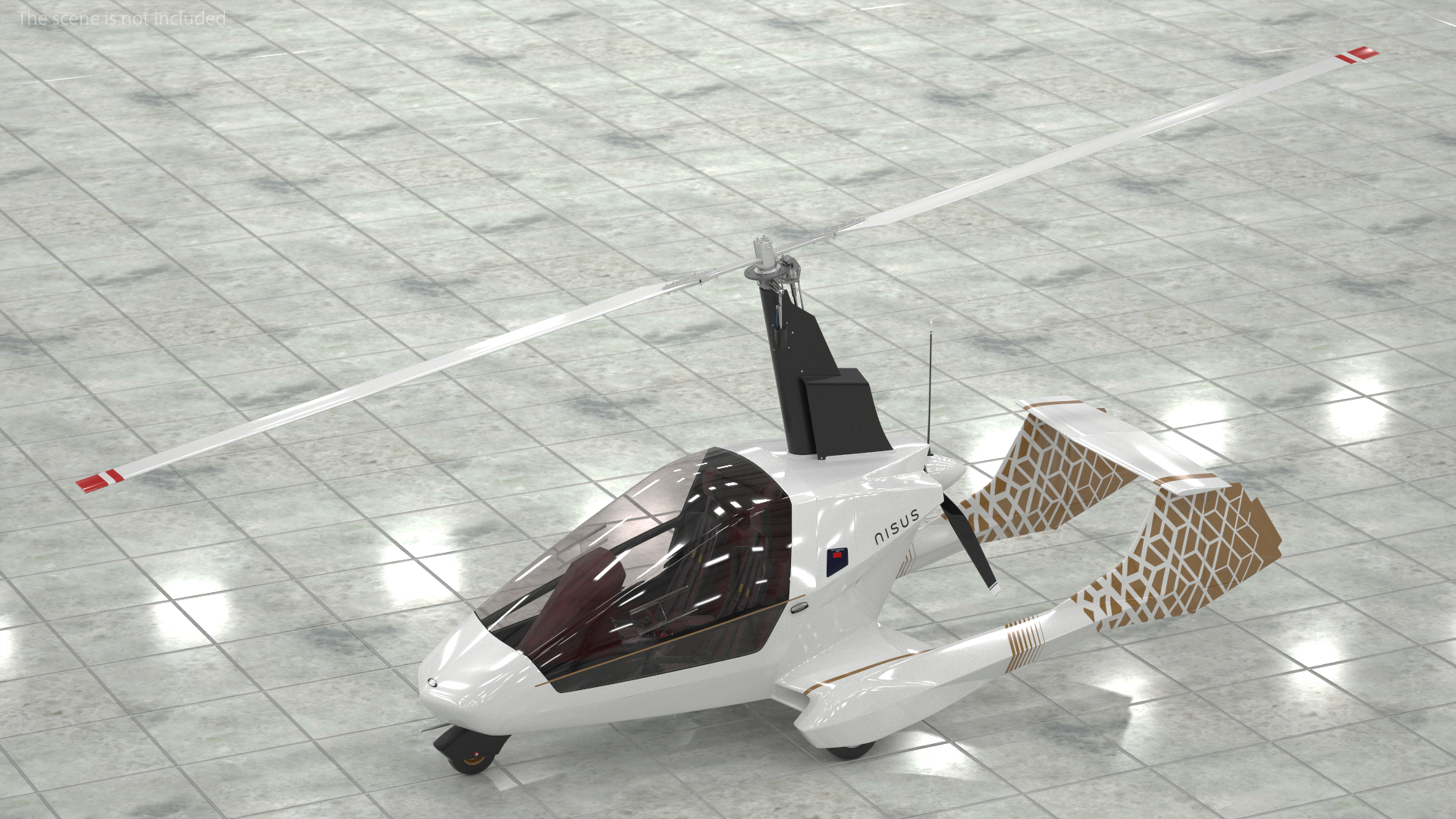 3D Nisus Gyroplane Rigged for Cinema 4D