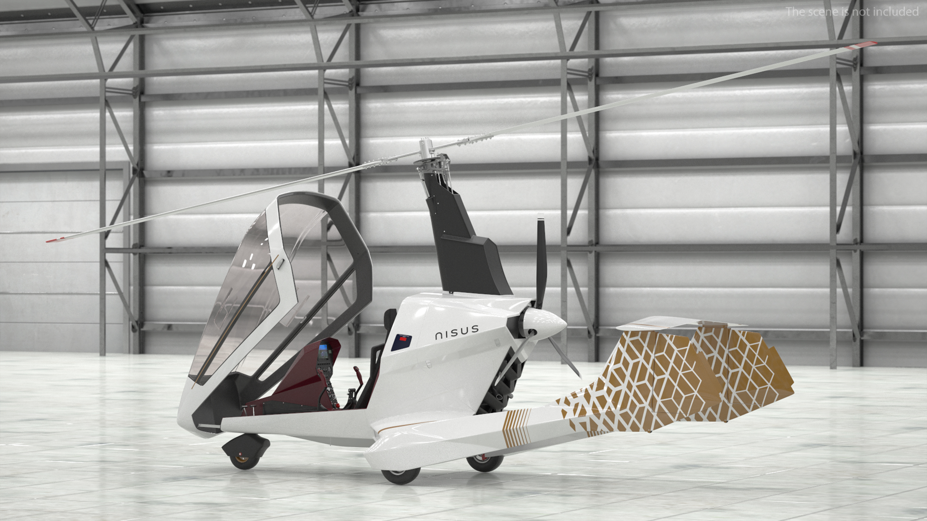 3D Nisus Gyroplane Rigged for Cinema 4D