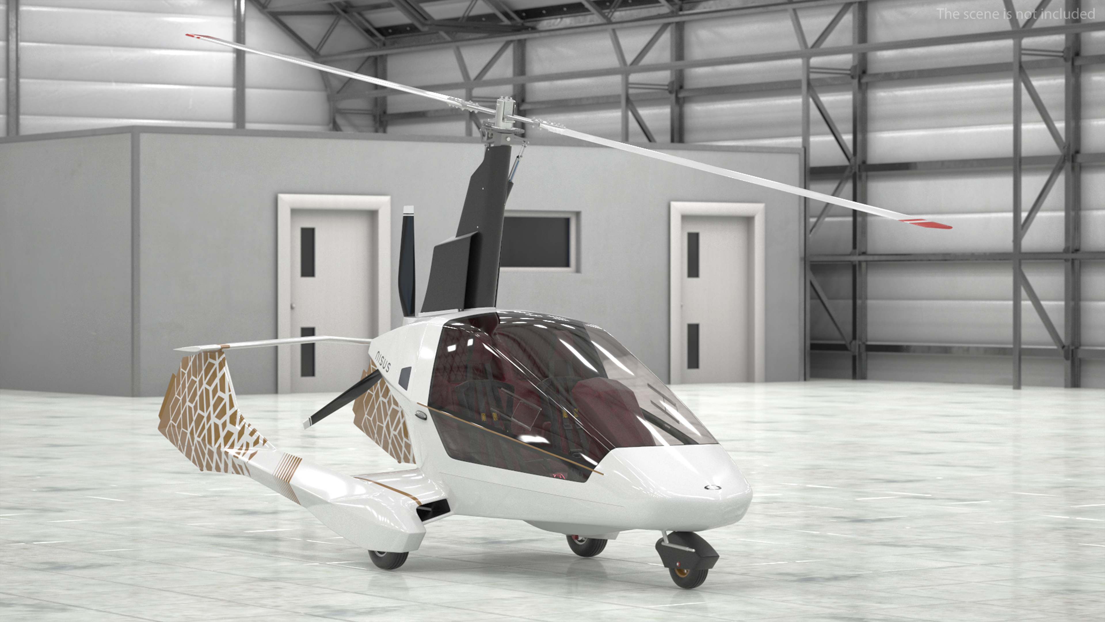 3D Nisus Gyroplane Rigged for Cinema 4D