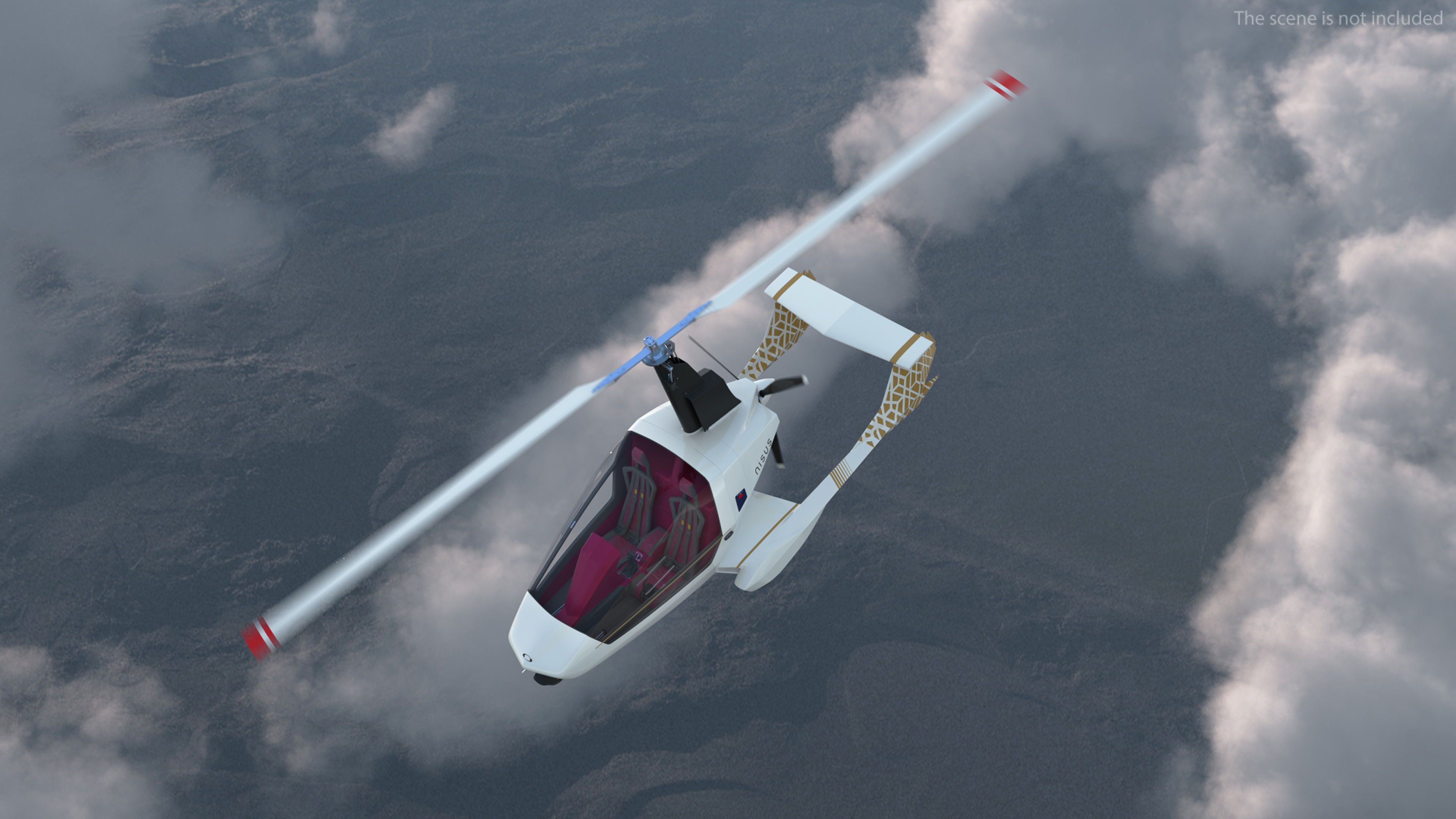3D Nisus Gyroplane Rigged for Cinema 4D