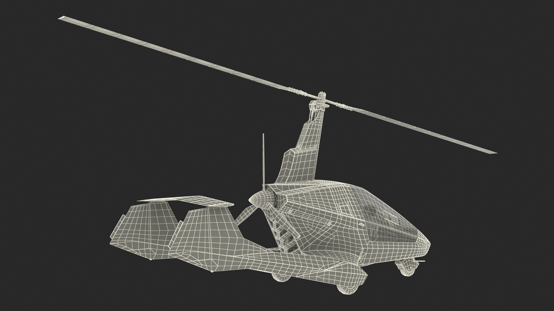 3D Nisus Gyroplane Rigged for Cinema 4D