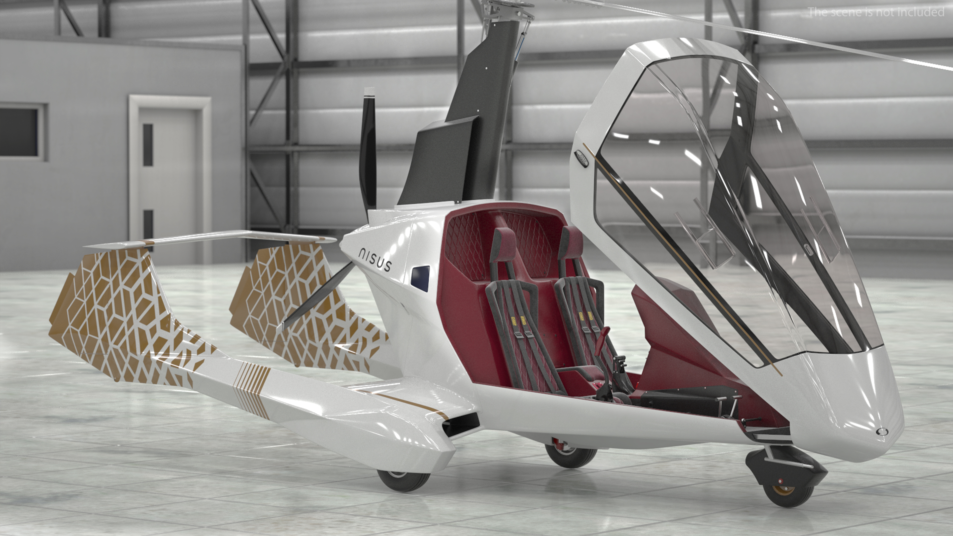 3D Nisus Gyroplane Rigged for Cinema 4D