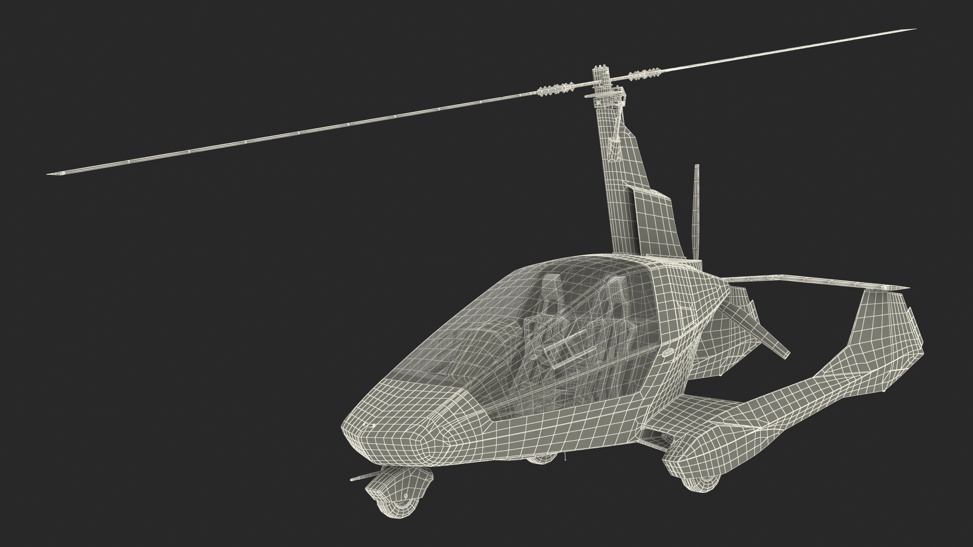 3D Nisus Gyroplane Rigged for Cinema 4D