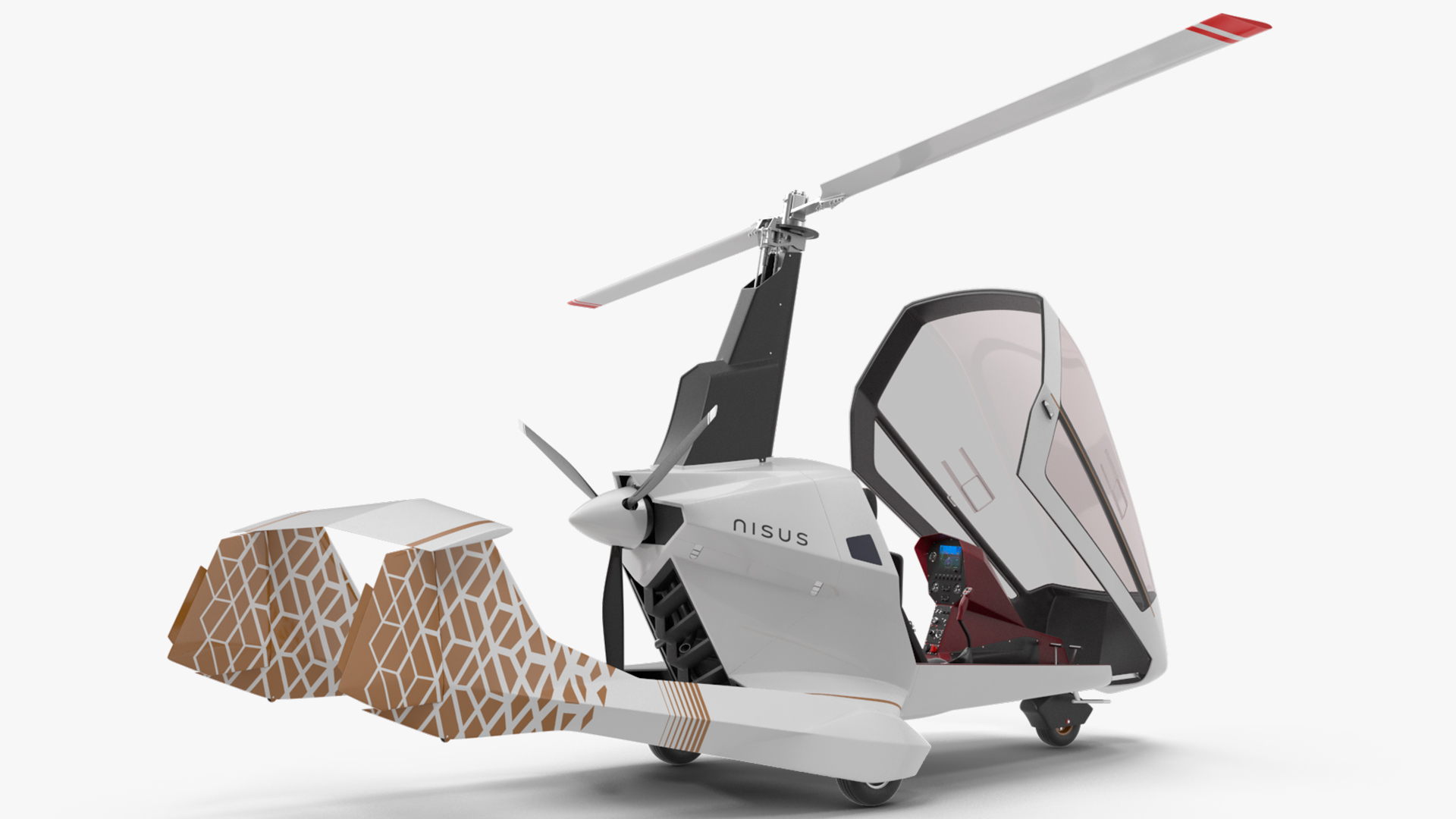 3D Nisus Gyroplane Rigged for Cinema 4D