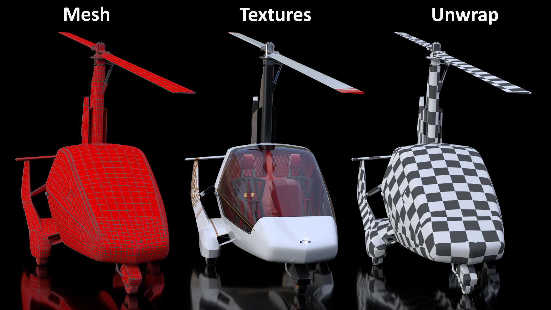 3D Nisus Gyroplane Rigged for Cinema 4D