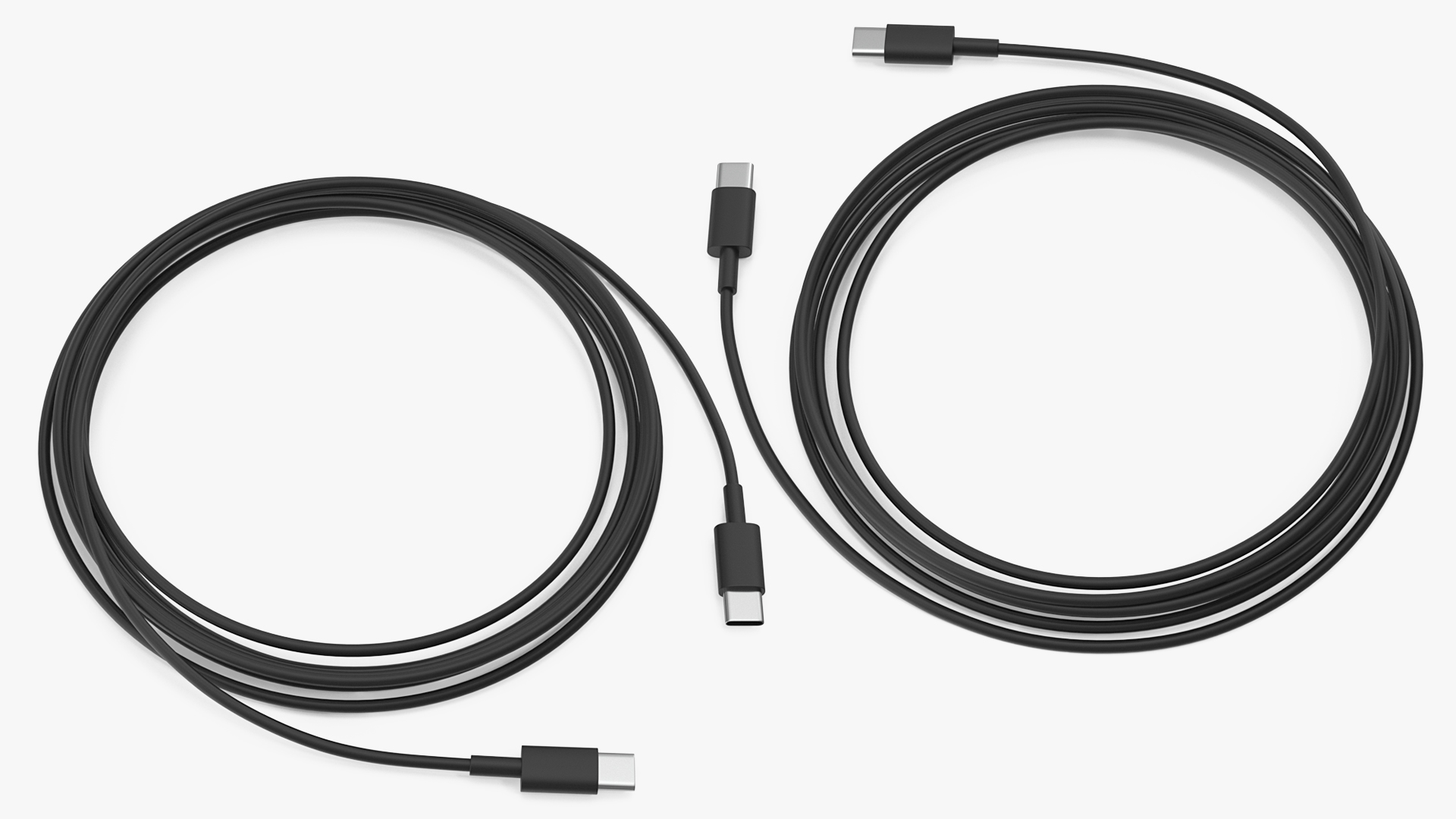 USB Type-C to Type-C Cable Black 3D
