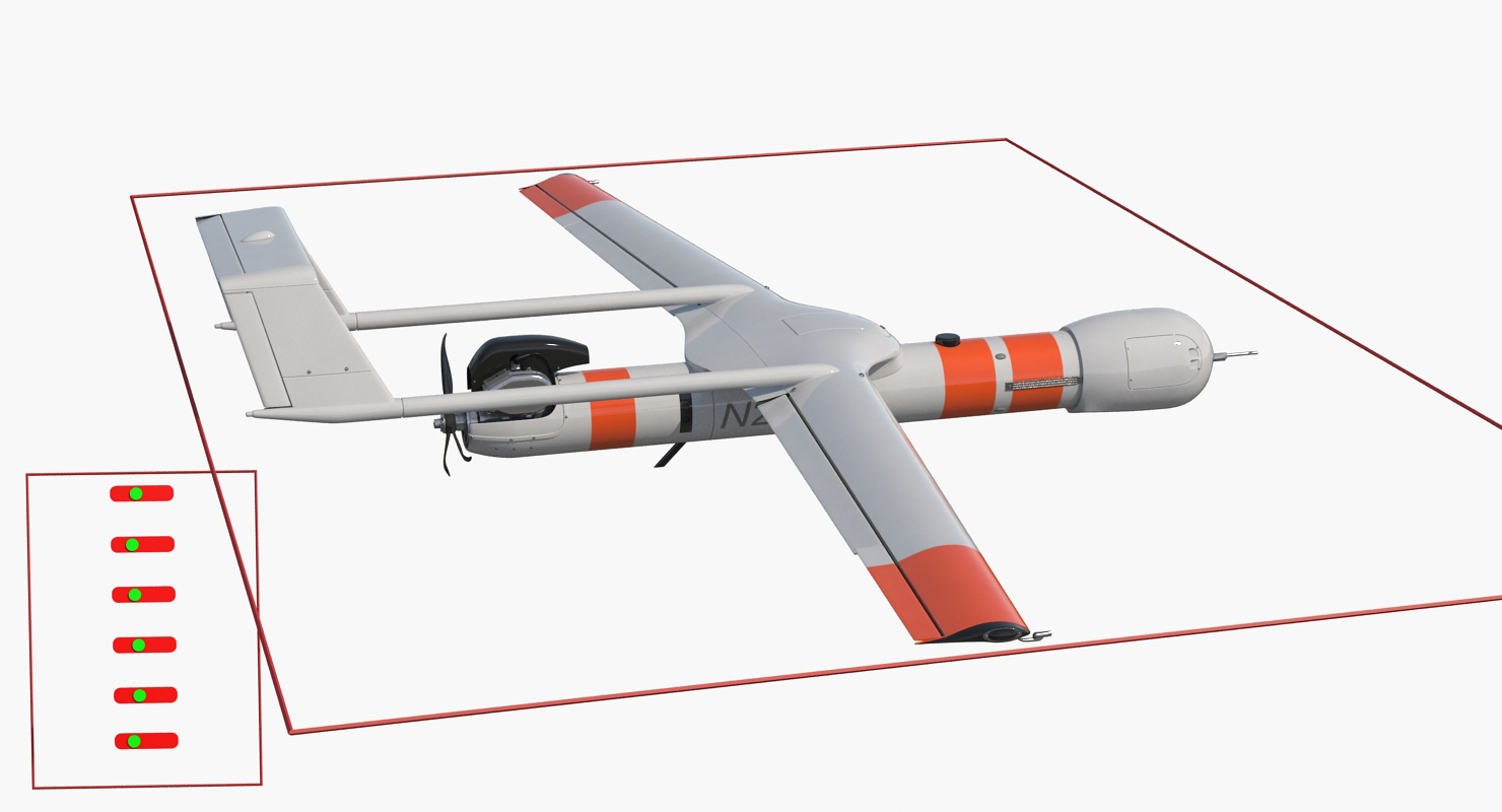 Scaneagle 3 UAV Rigged 3D