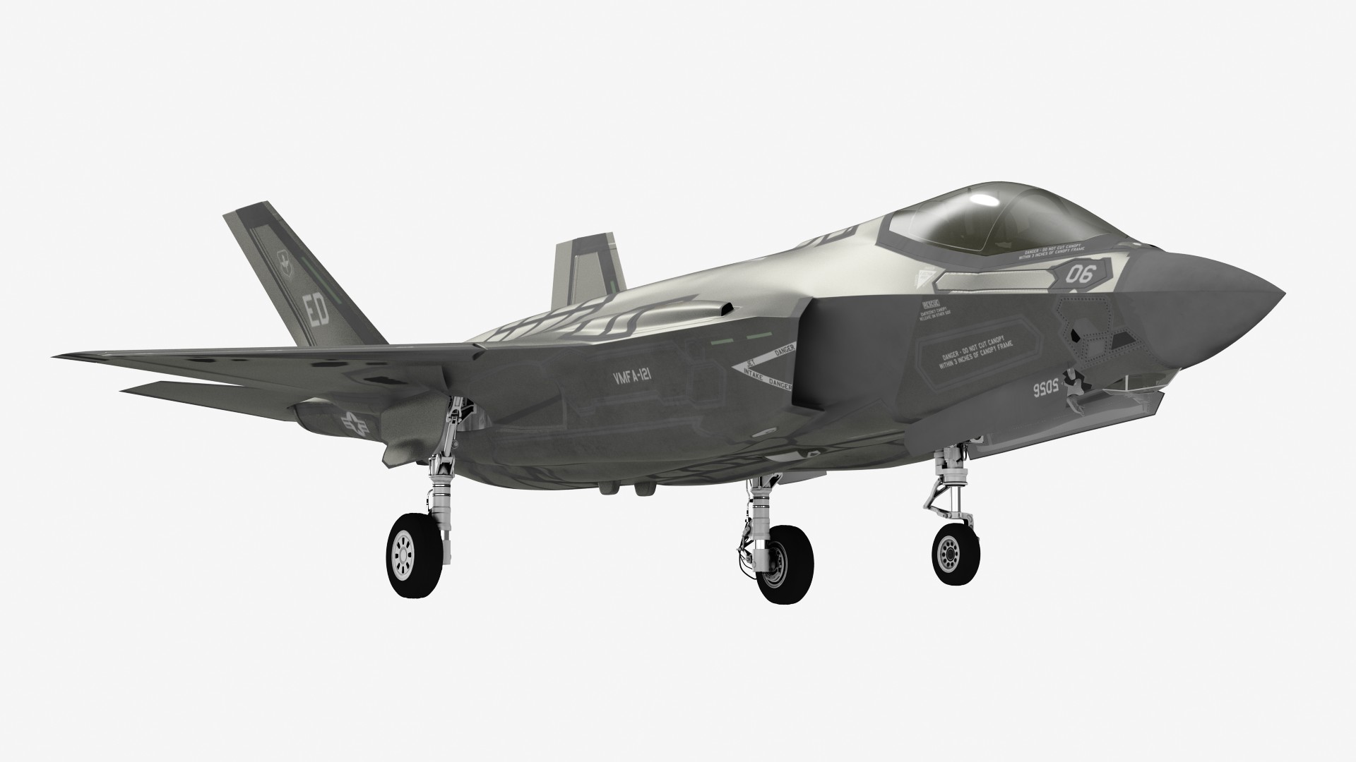3D model Boeing KC 135 Stratotanker with F35 Lightning II Rigged