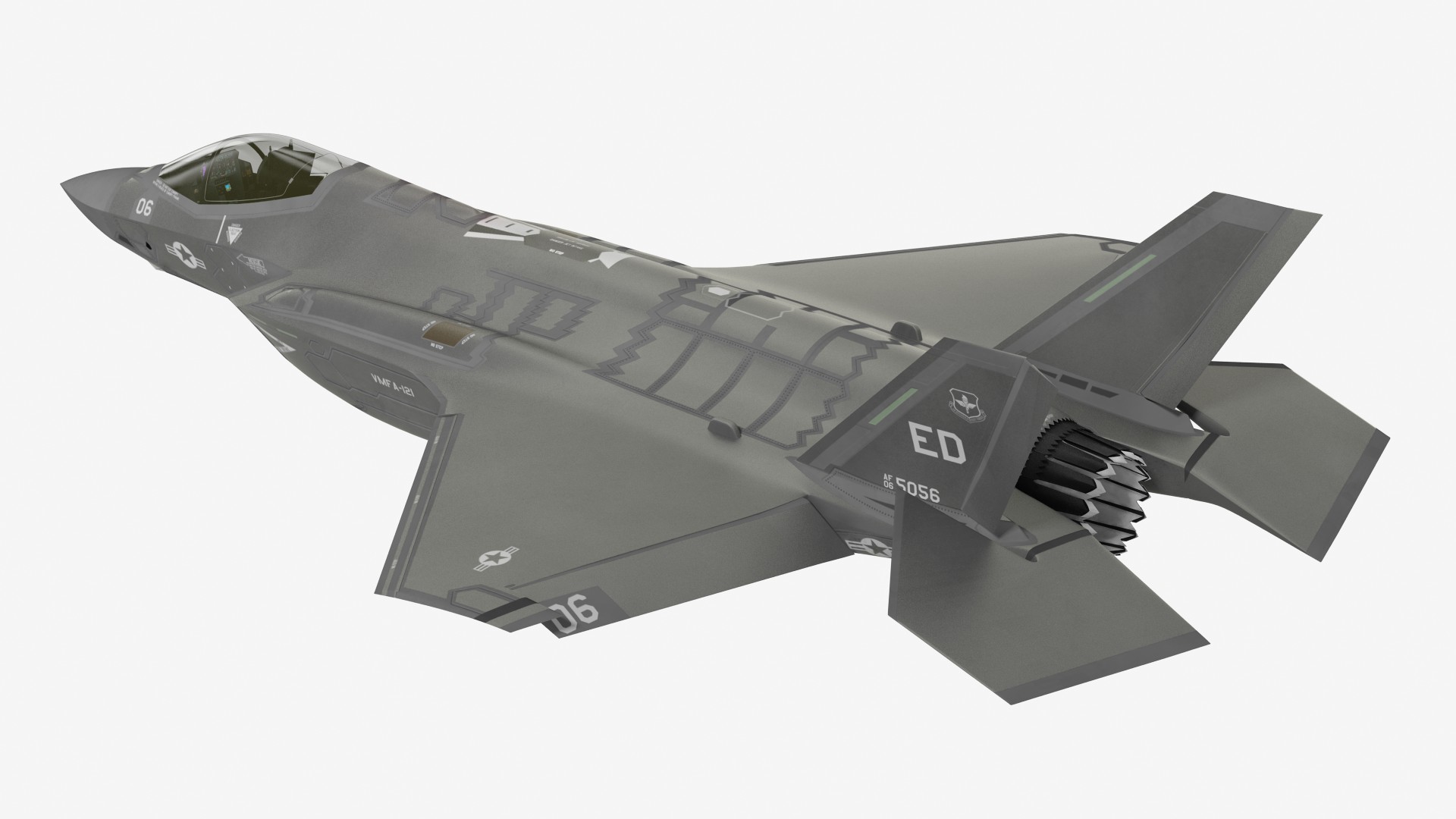 3D model Boeing KC 135 Stratotanker with F35 Lightning II Rigged