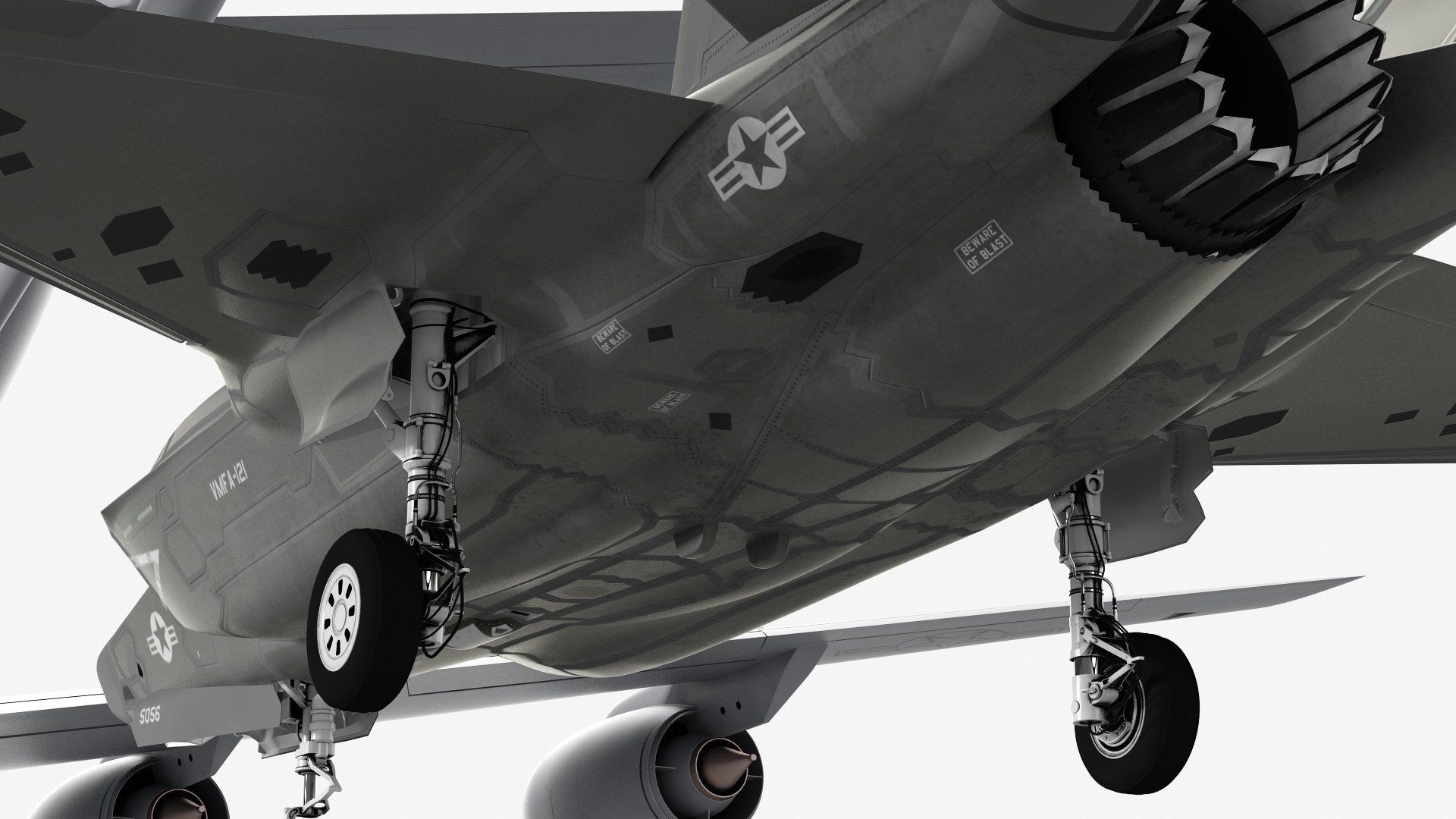 3D model Boeing KC 135 Stratotanker with F35 Lightning II Rigged
