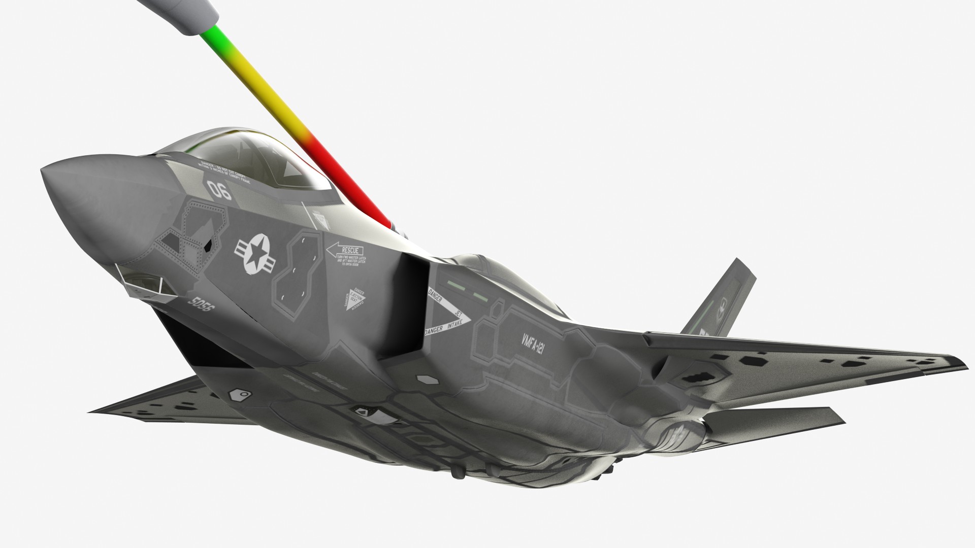 3D model Boeing KC 135 Stratotanker with F35 Lightning II Rigged