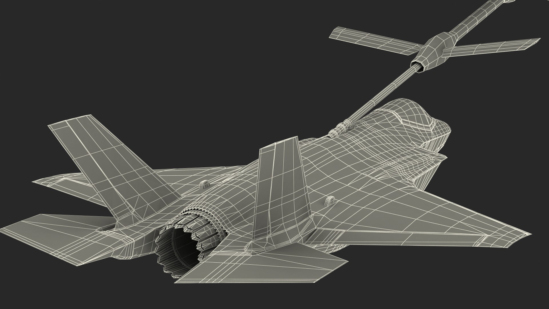 3D model Boeing KC 135 Stratotanker with F35 Lightning II Rigged