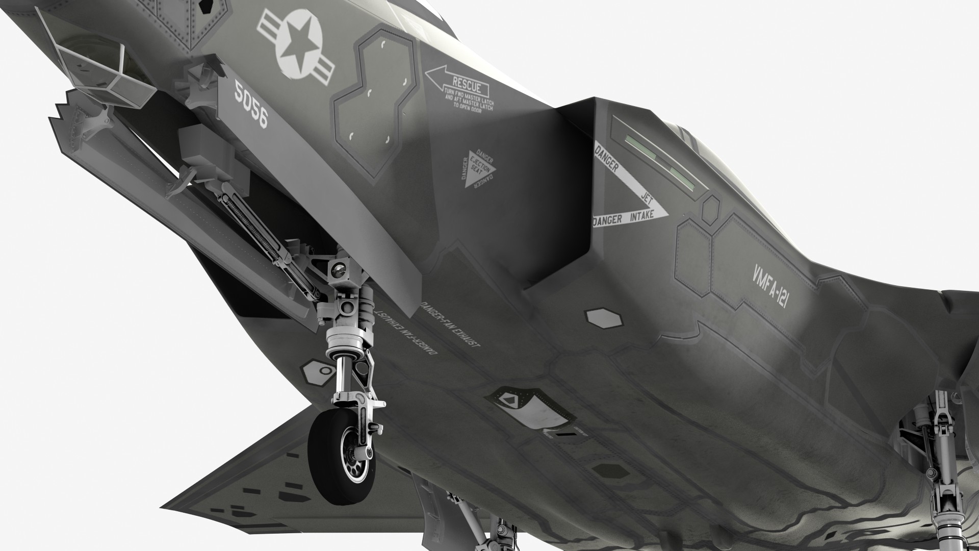 3D model Boeing KC 135 Stratotanker with F35 Lightning II Rigged