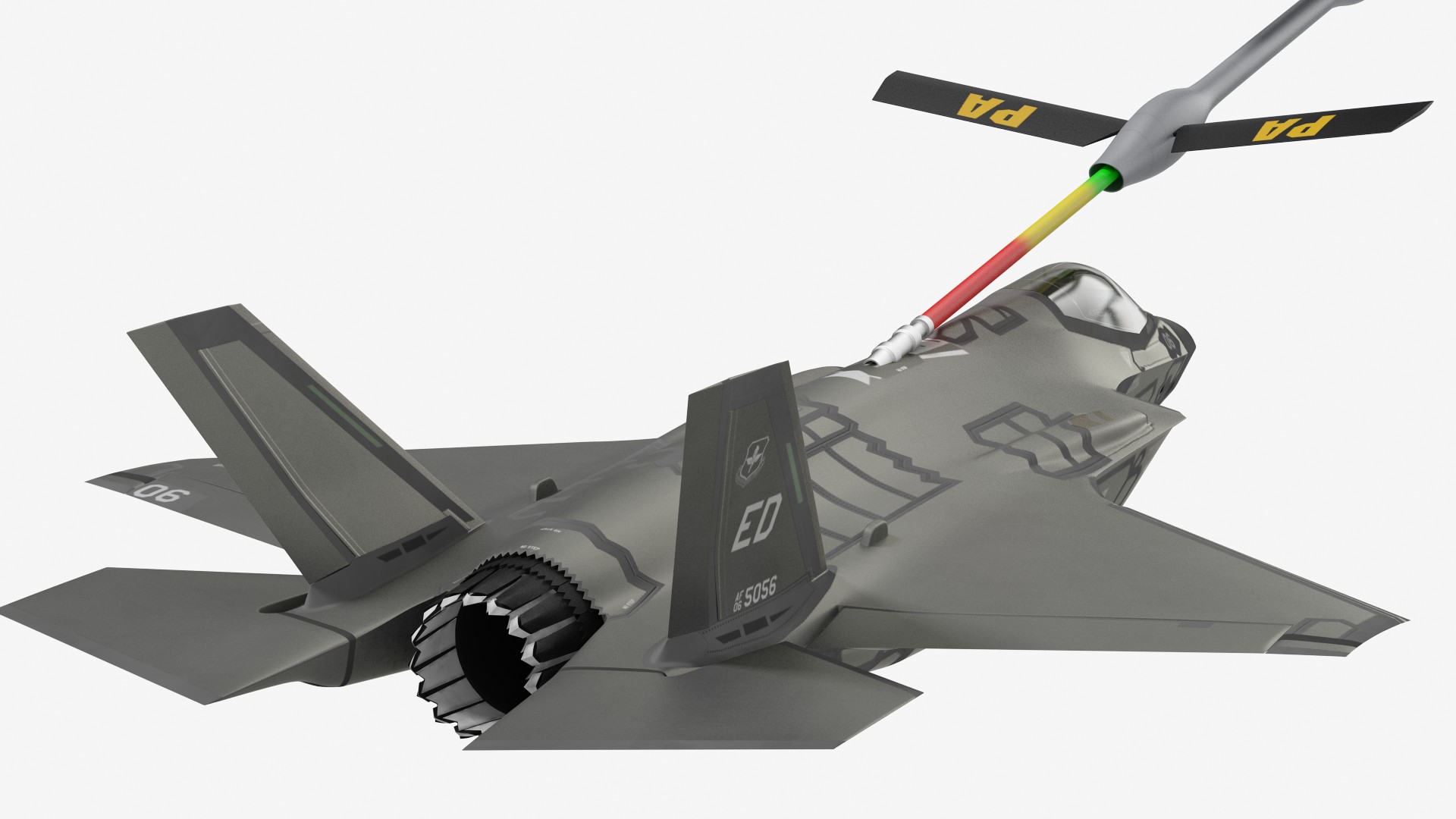 3D model Boeing KC 135 Stratotanker with F35 Lightning II Rigged