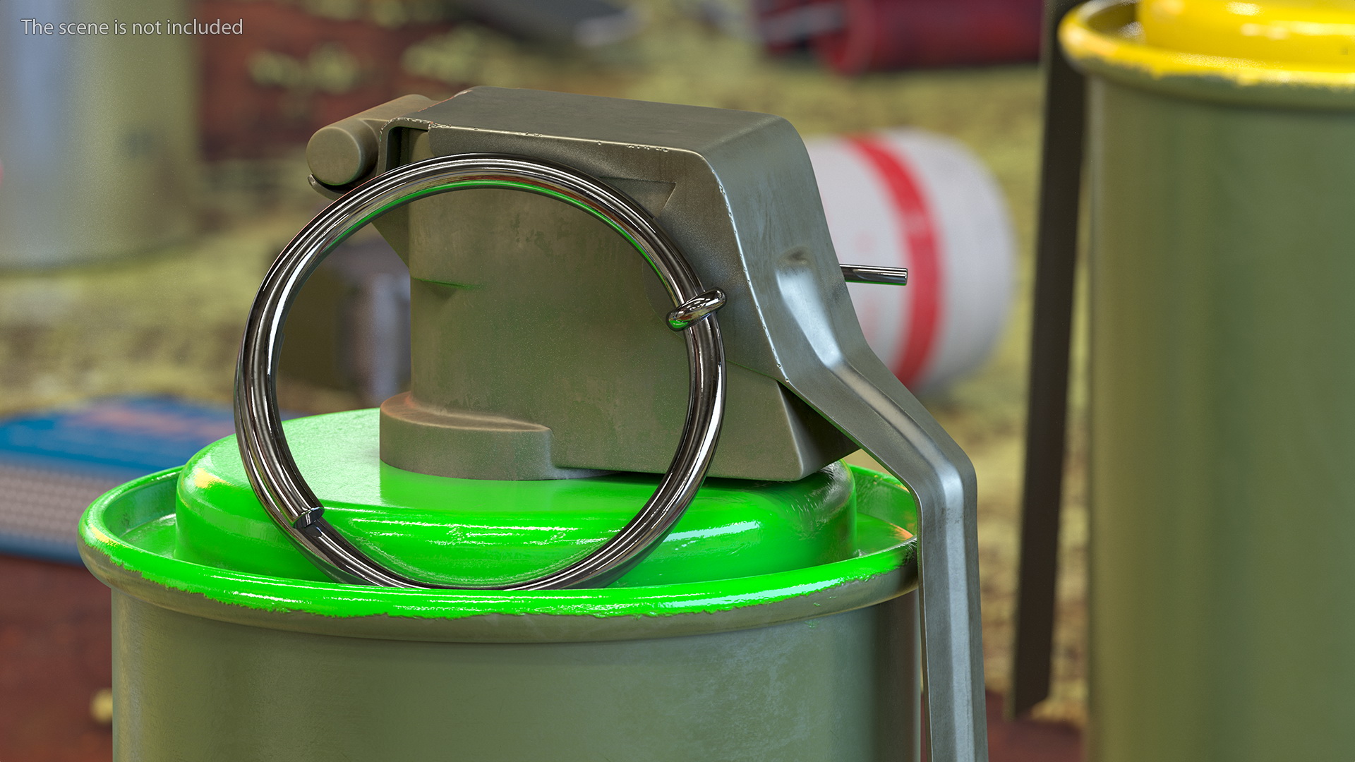 3D M18 Colored Smoke Grenade Green