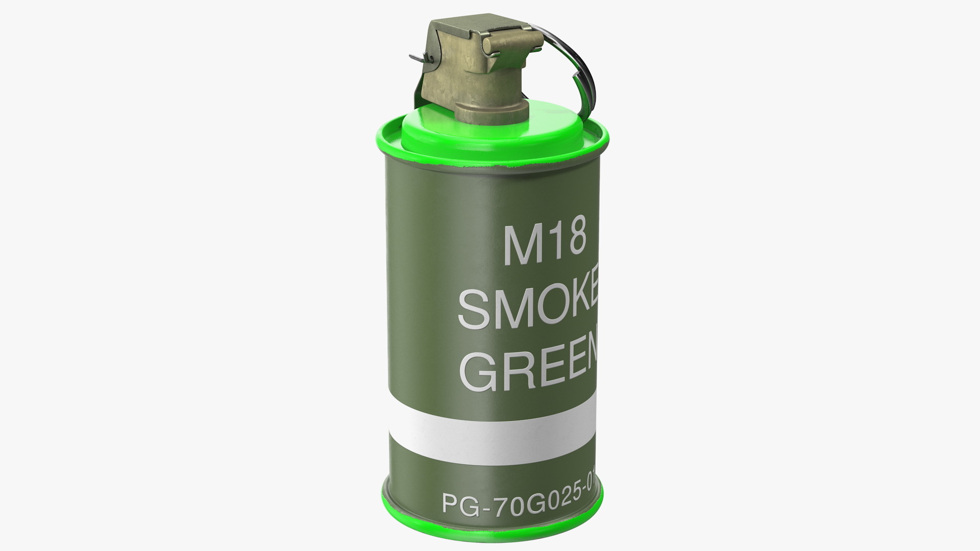 3D M18 Colored Smoke Grenade Green